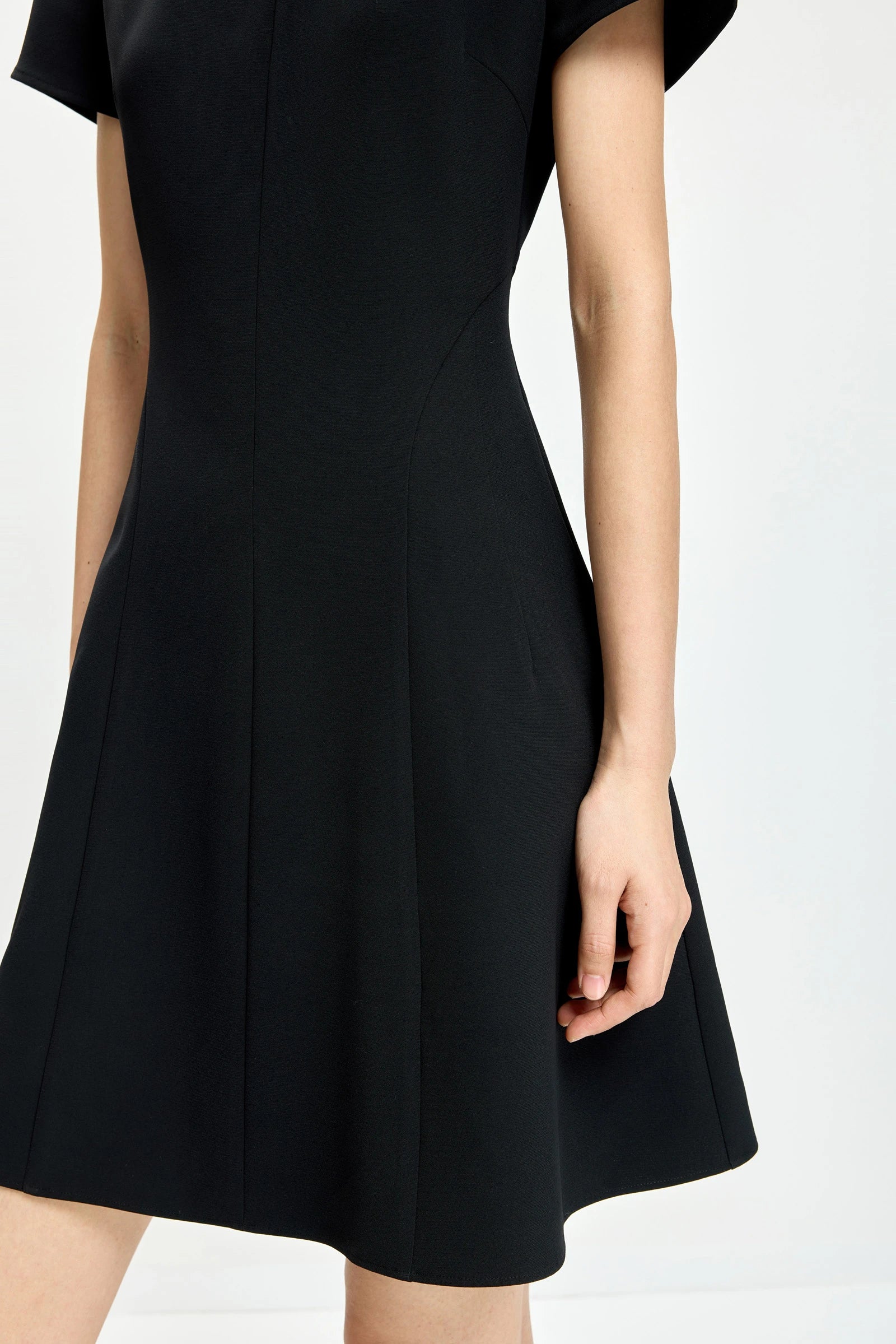 LILY Fitted V-Neck Knit Dress - Image 7