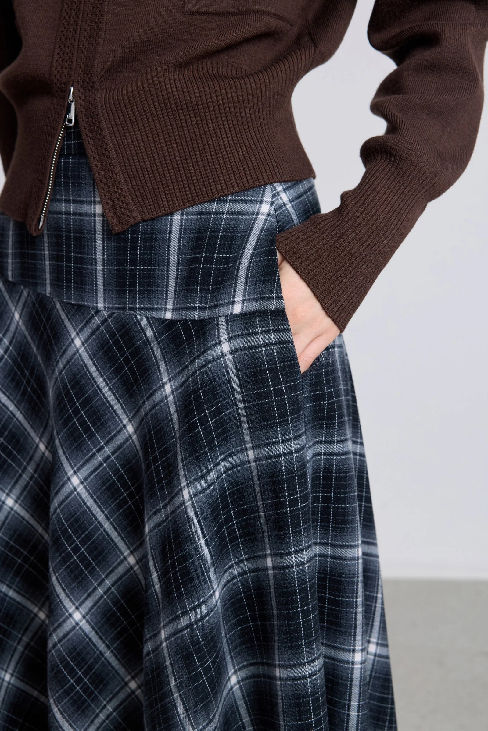 LILY Flannel Plaid A-Line Skirt - Image 6