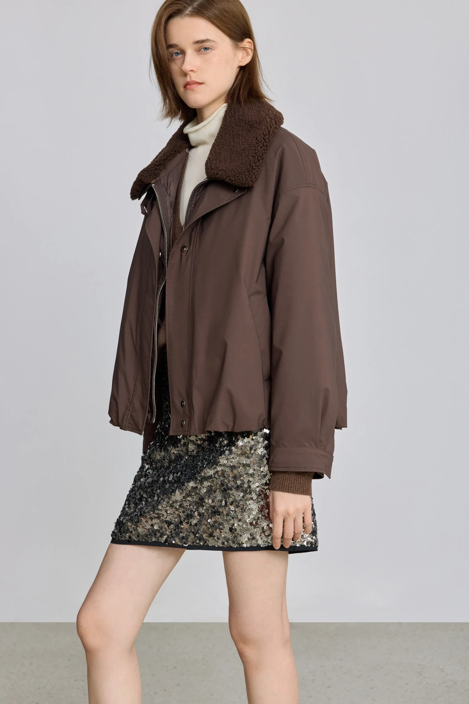 LILY Fleece-Collar Down Jacket - Image 14