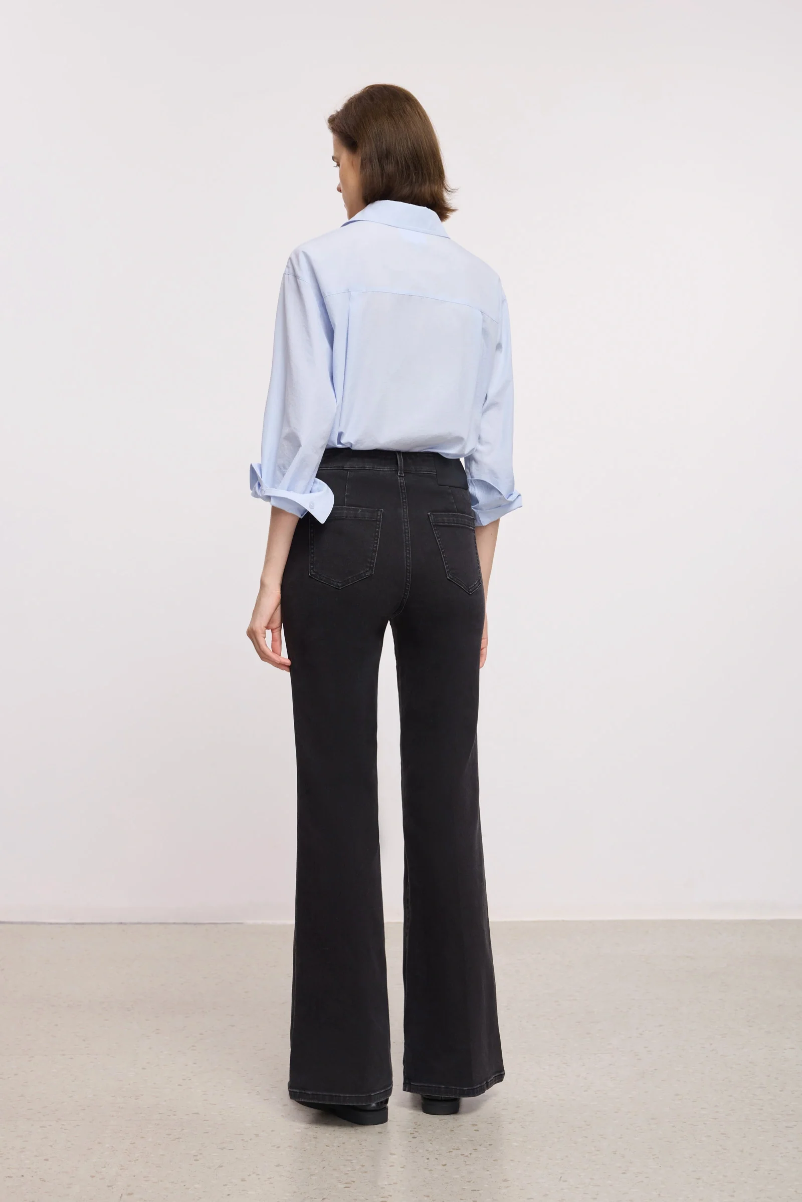 LILY Fleece-Lined Slim Flare Jeans - Image 6