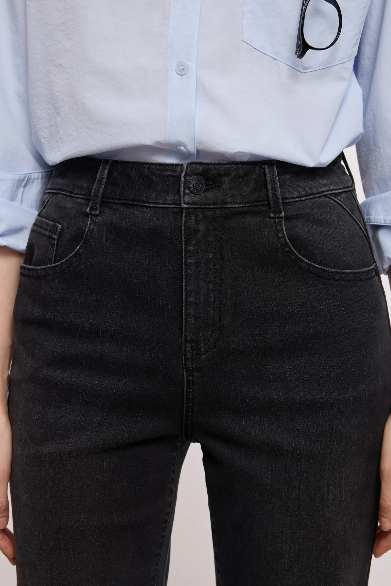 LILY Fleece-Lined Slim Flare Jeans - Image 7