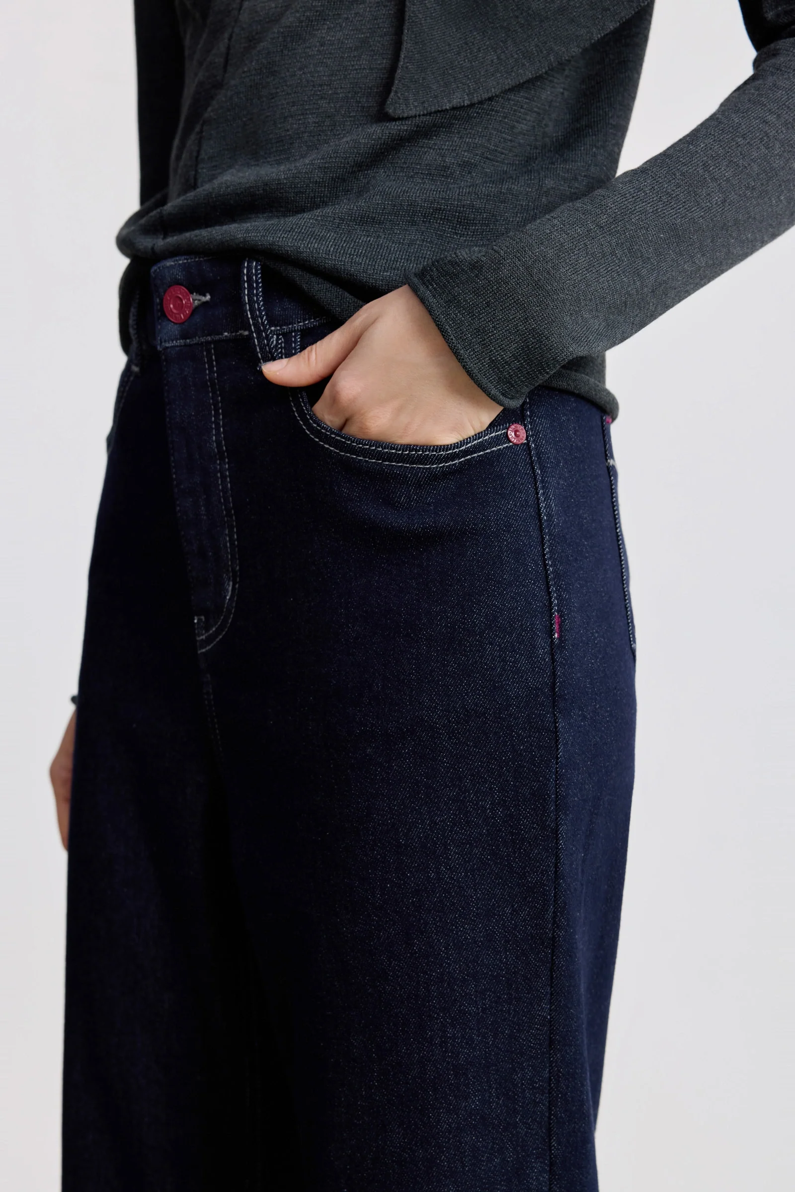 LILY Fleece-Lined Straight Jeans - Image 7