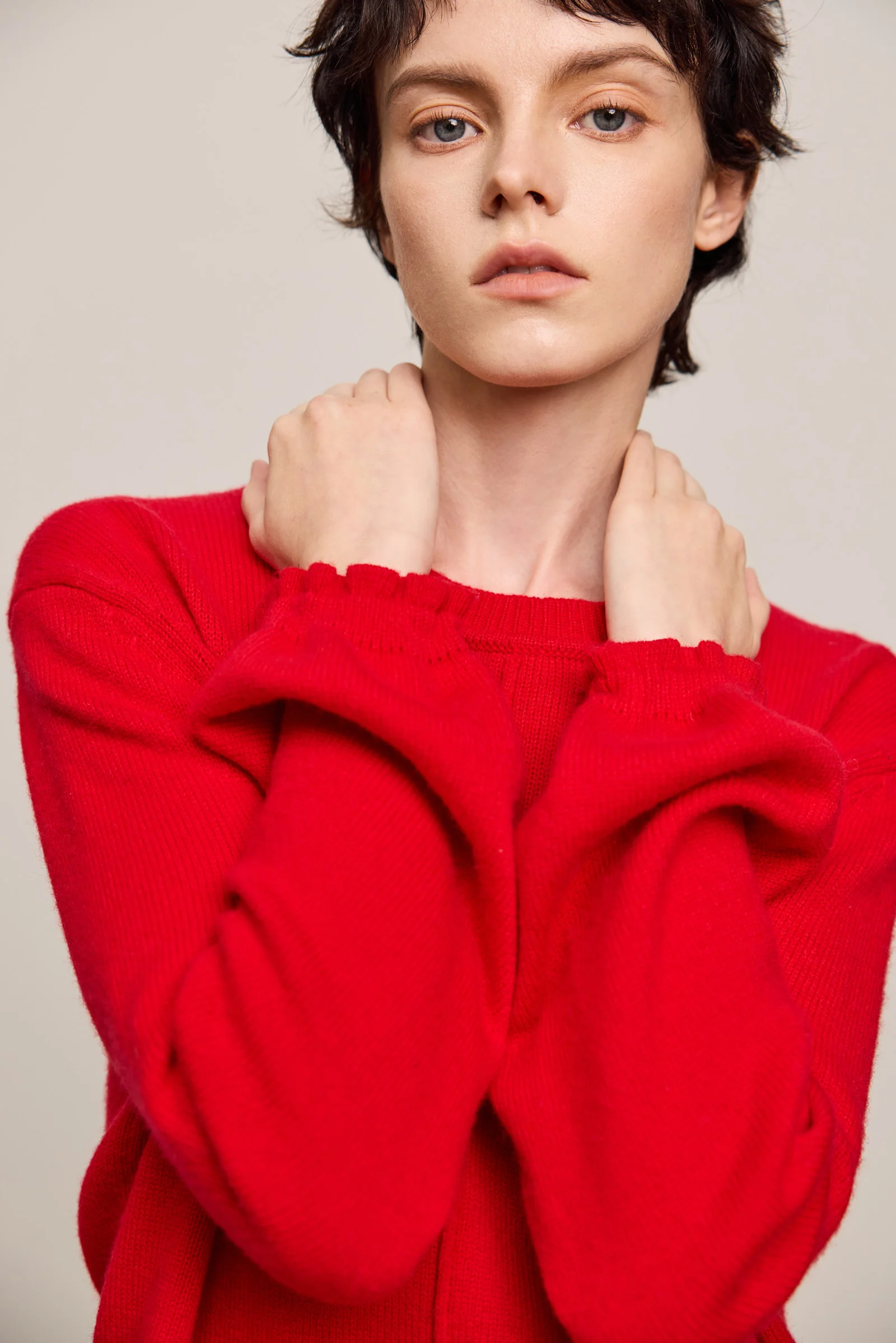 LILY Floral Puff Sleeve Wool Sweater - Image 6