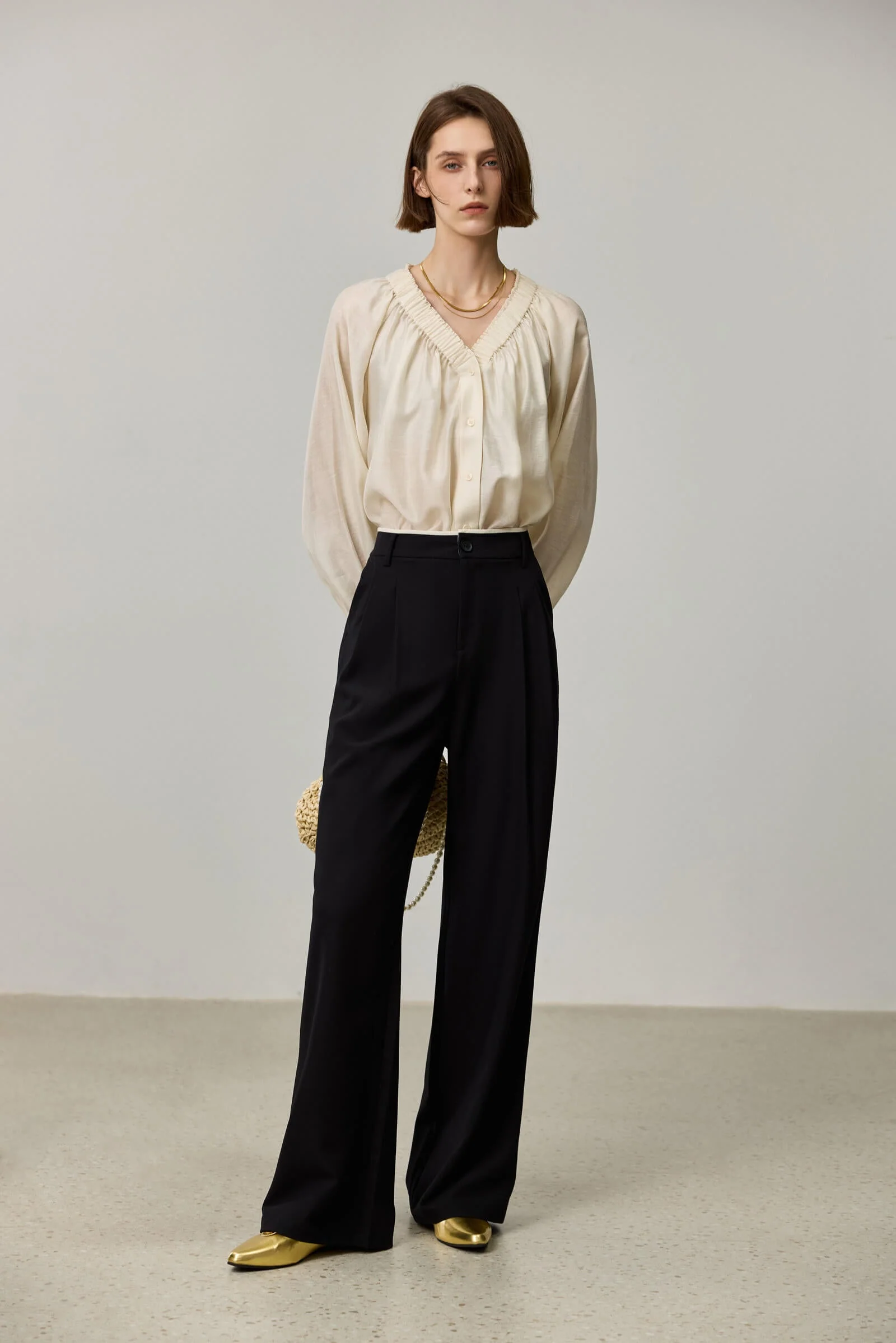 LILY Flowing Wide-Leg Casual Pants - Image 3