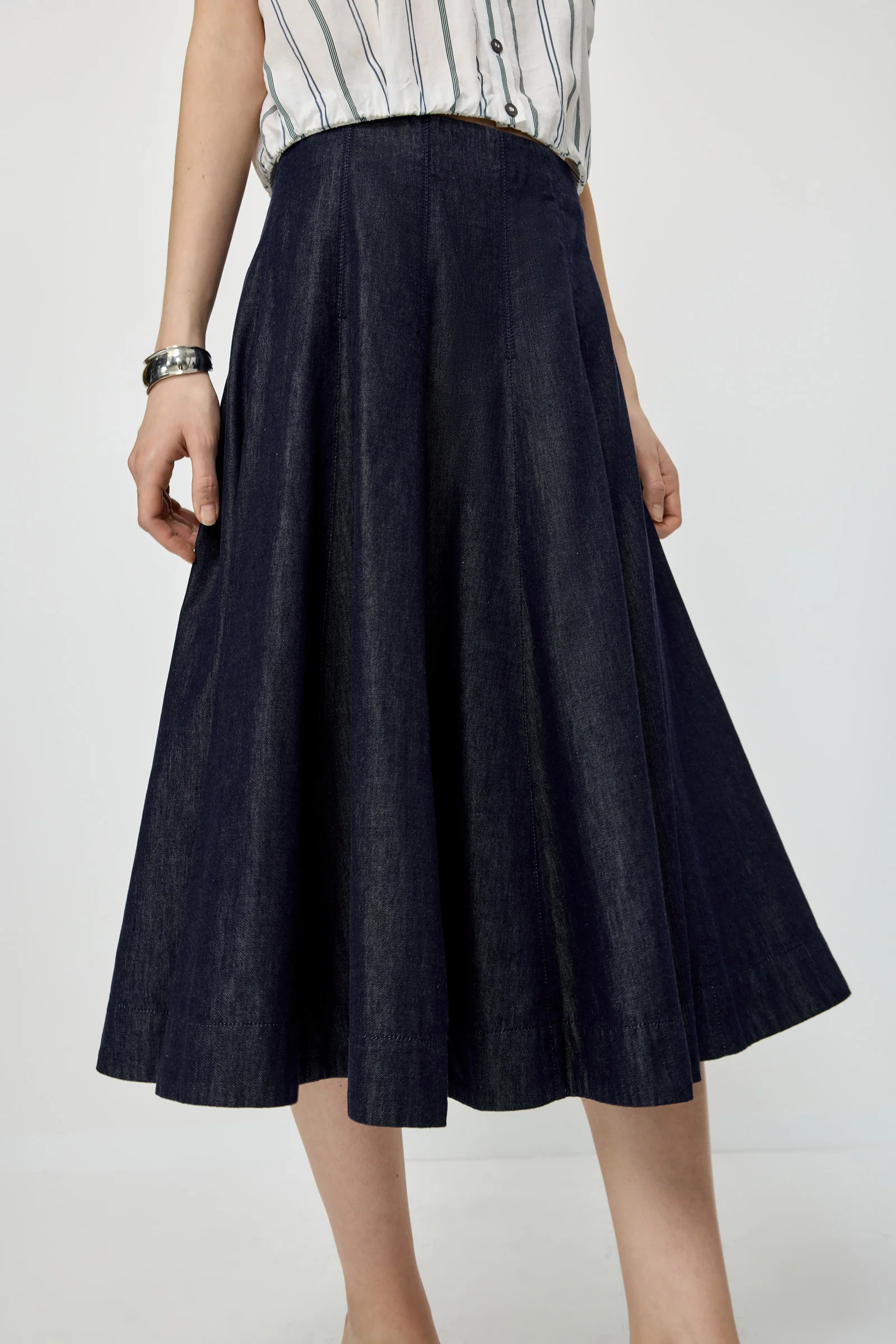 LILY Flowy A-Line Midi Skirt - Image 5