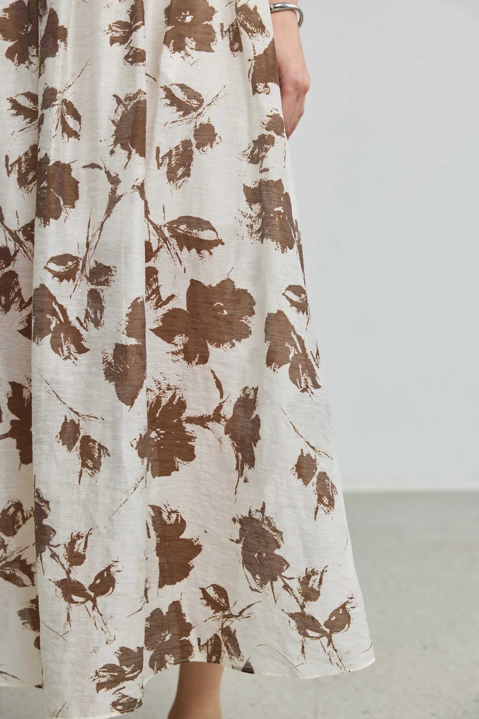 LILY French Contrast Print Midi Skirt - Image 8