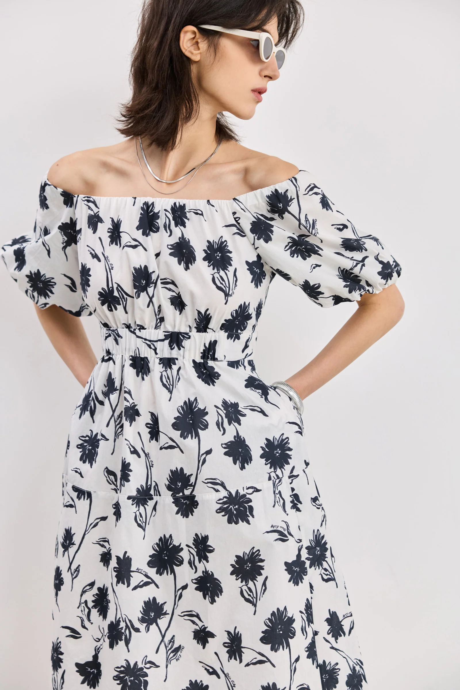 LILY French Cotton Floral Dress - Image 6