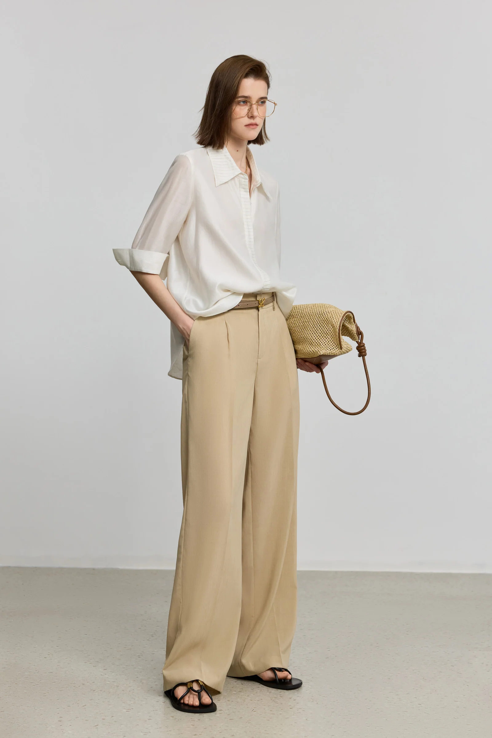 LILY French Relaxed White Button-Up Shirt - Image 3