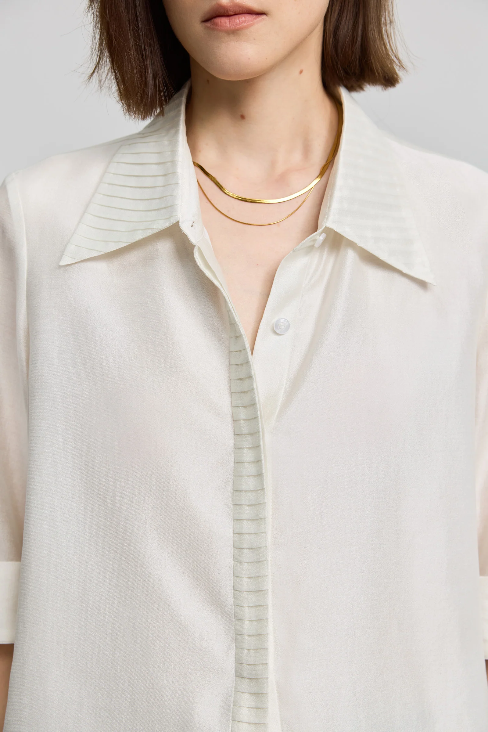 LILY French Relaxed White Button-Up Shirt - Image 7