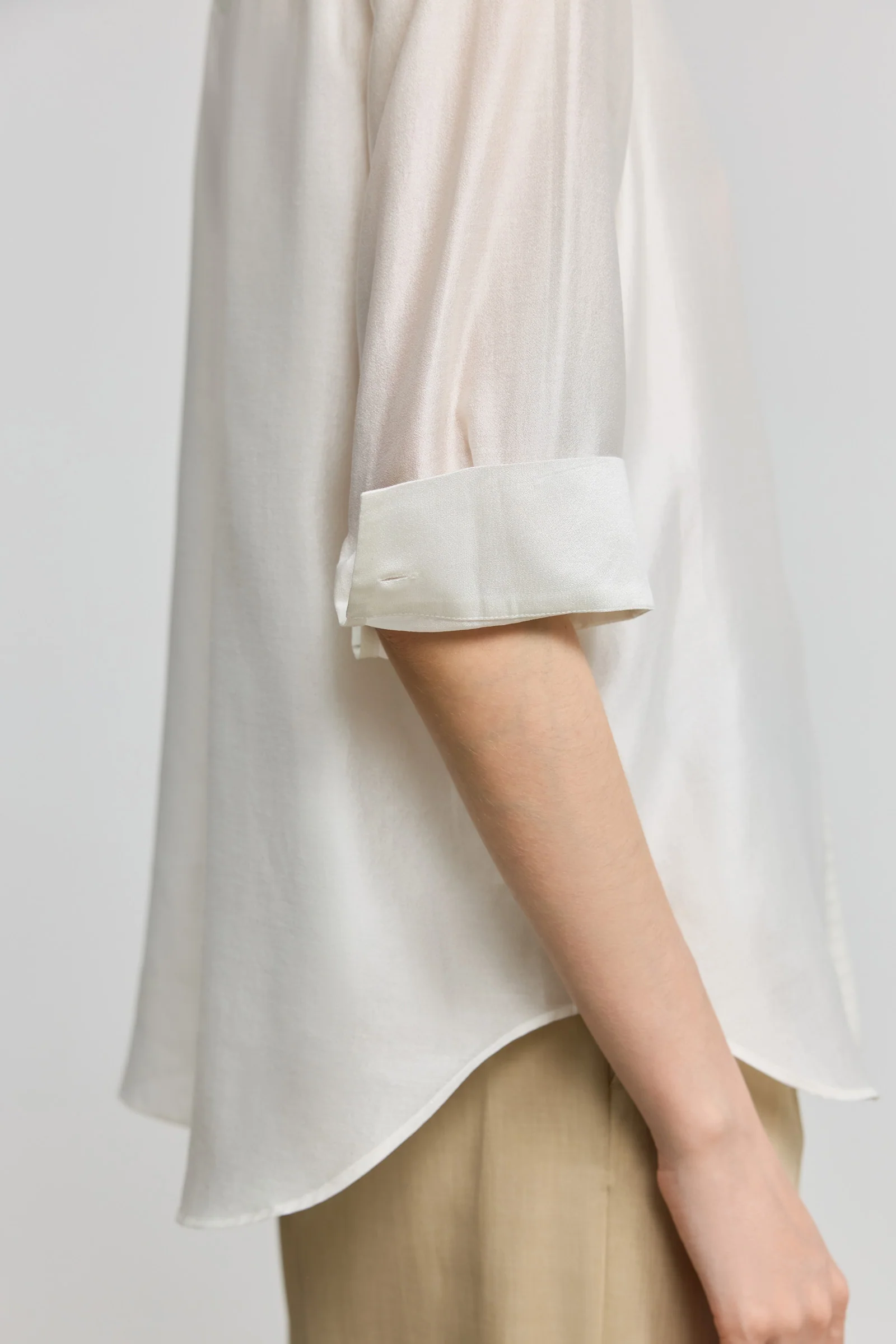 LILY French Relaxed White Button-Up Shirt - Image 8