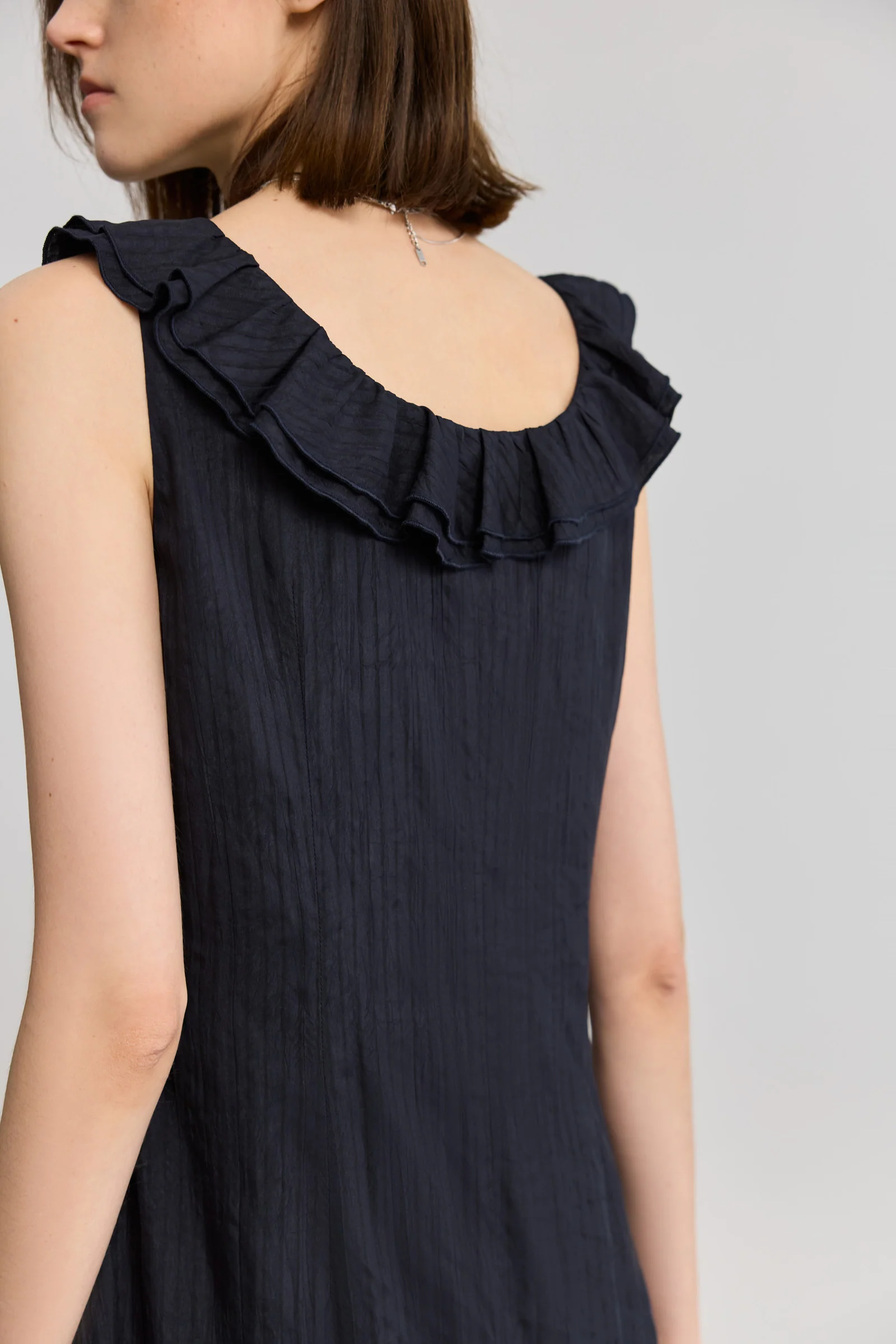 LILY French Ruffle Trim Midi Dress - Image 8