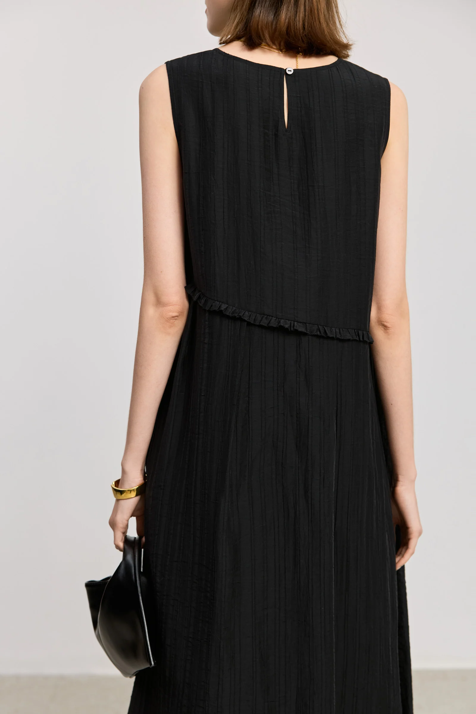 LILY French Sleeveless Ruffled Midi Dress - Image 8
