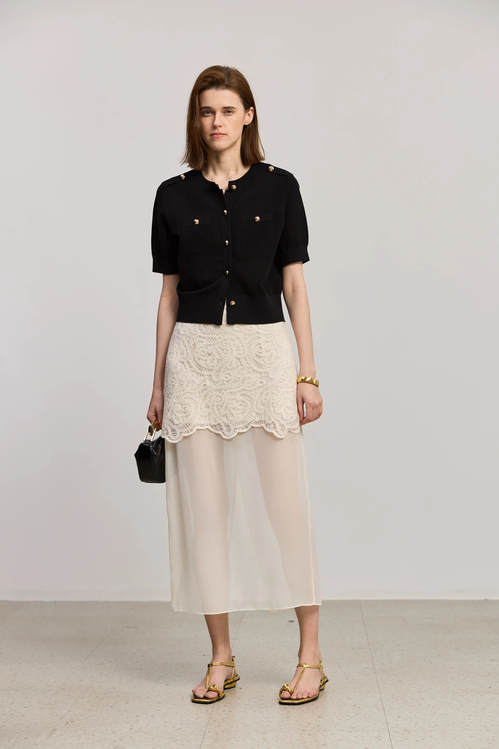 LILY French-Style Embroidered Lace Skirt - Image 7