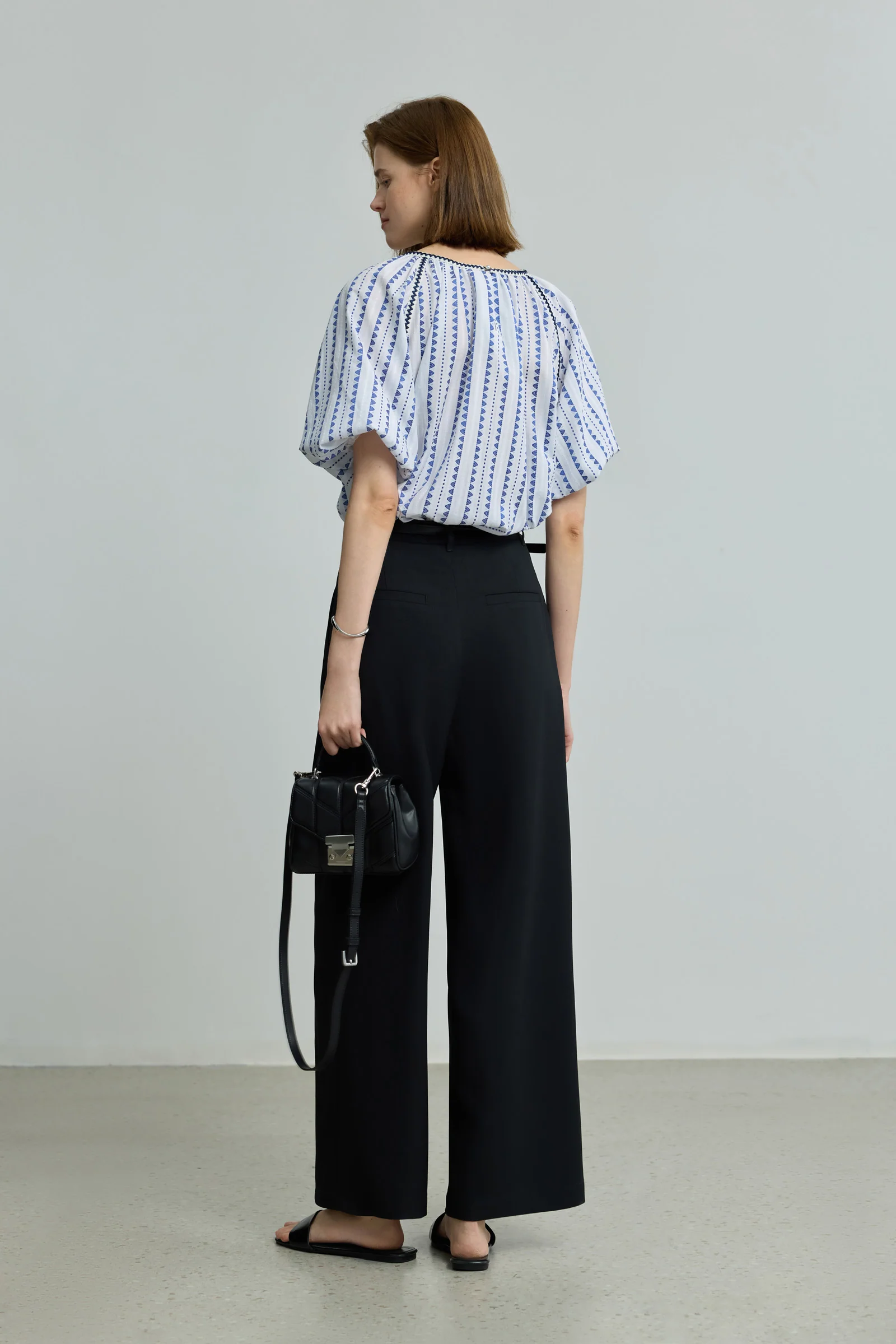 LILY Geometric Jacquard Pullover Top - Image 3