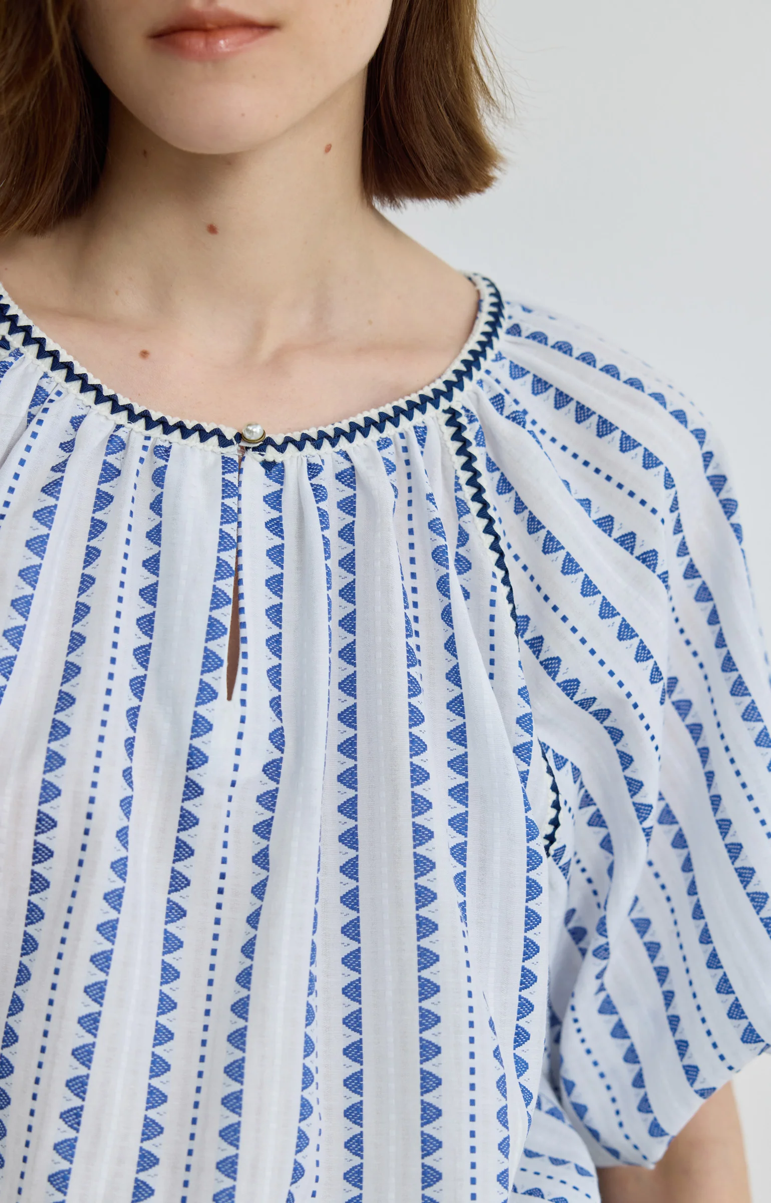 LILY Geometric Jacquard Pullover Top - Image 6