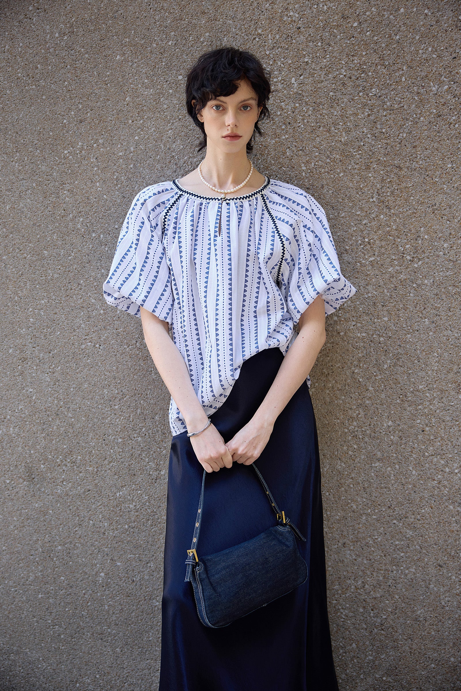 LILY Geometric Jacquard Pullover Top - Image 7