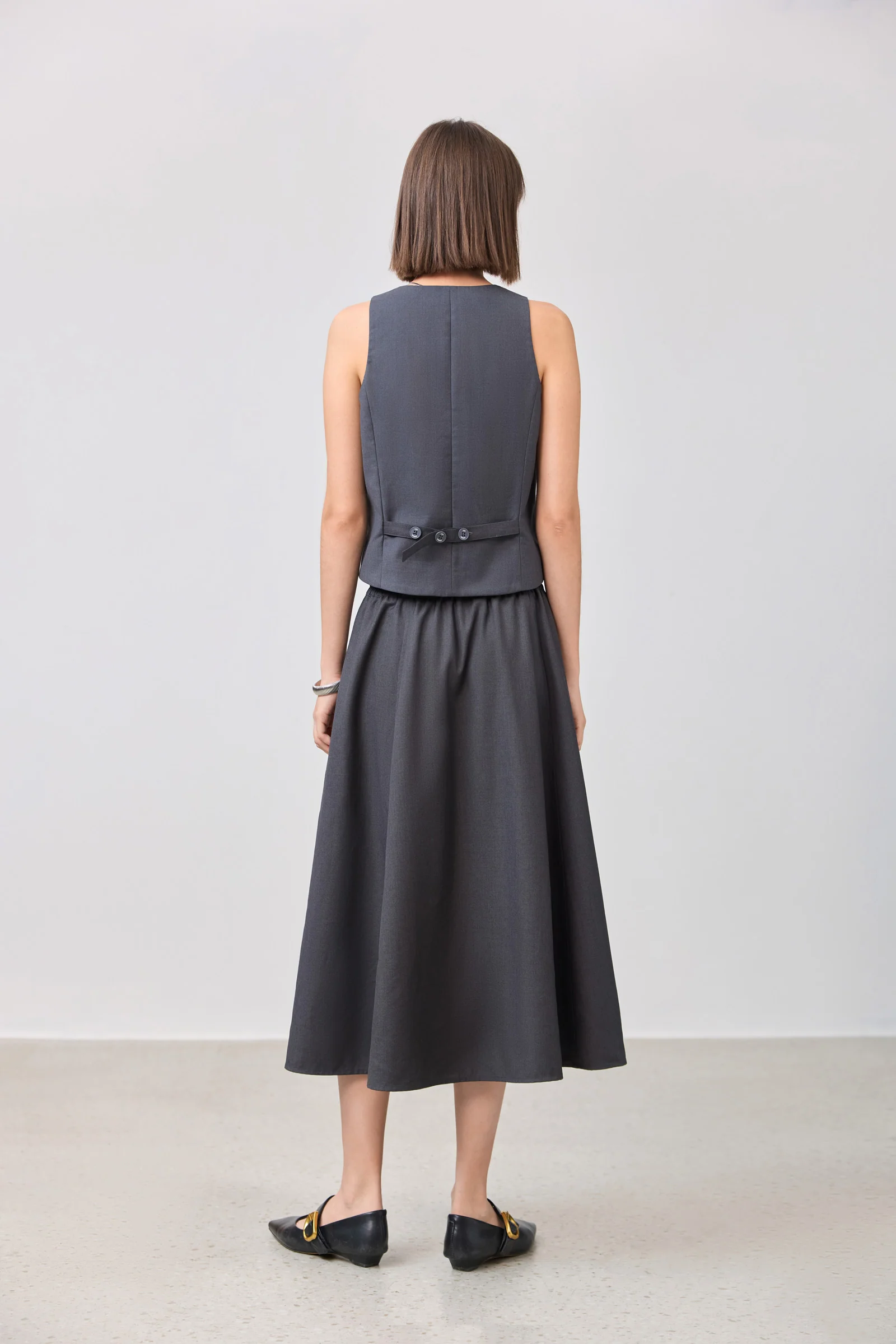 LILY Gray-Toned A-Line Skirt - Image 4