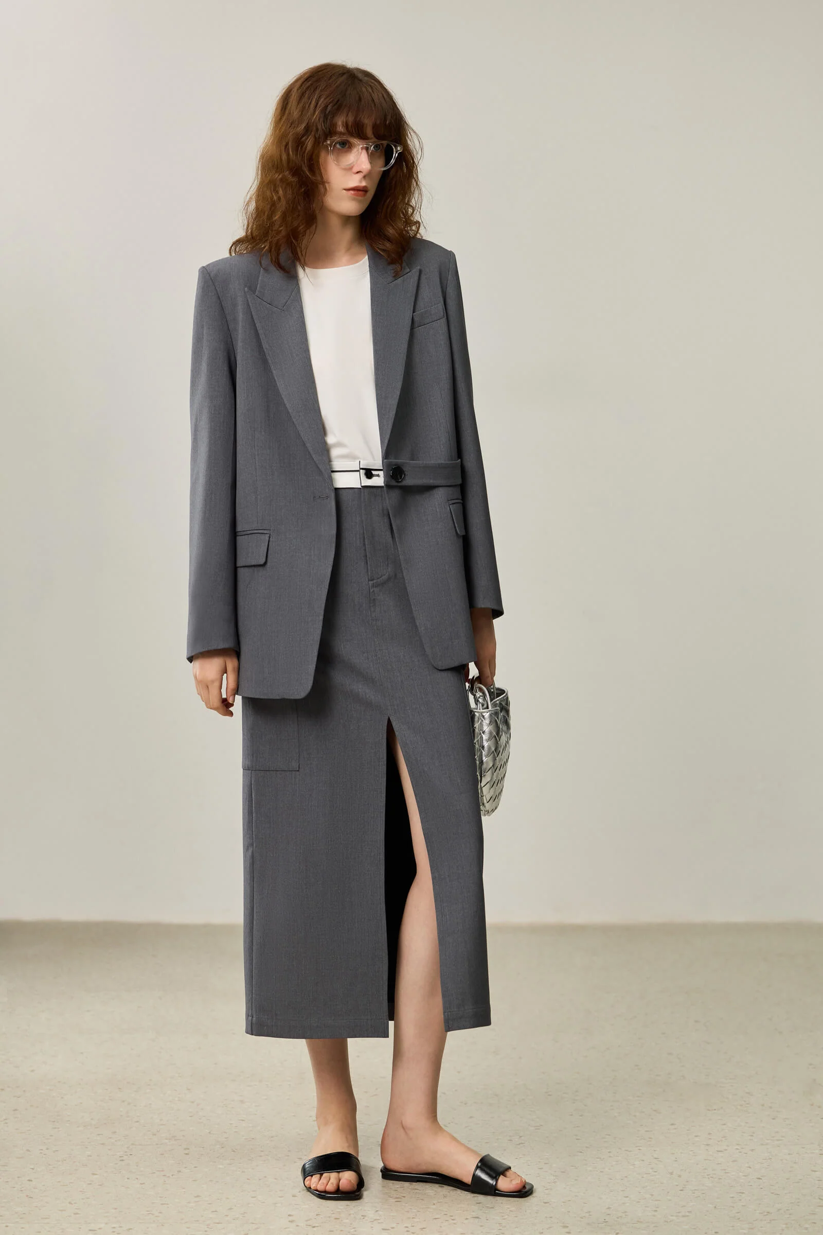 LILY Grey Suit Jacket - Image 2