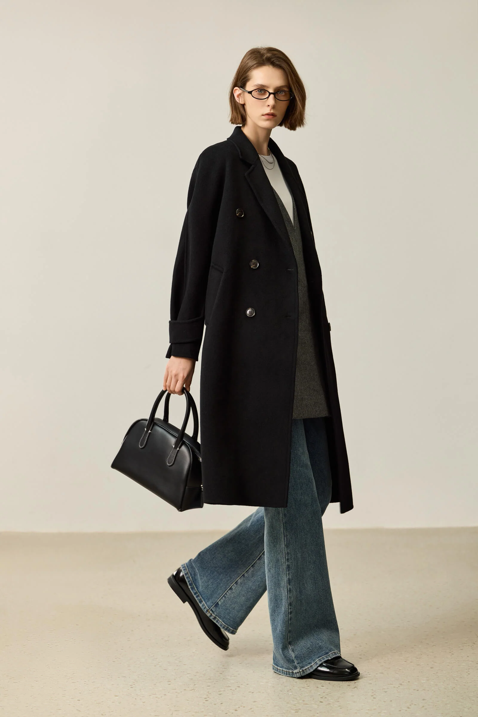 LILY Hepburn-Style Premium Double-Faced Wool Coat - Image 11