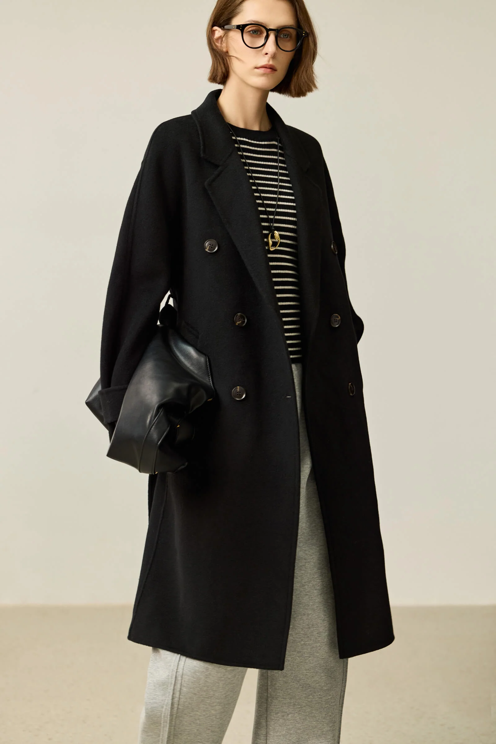 LILY Hepburn-Style Premium Double-Faced Wool Coat - Image 13