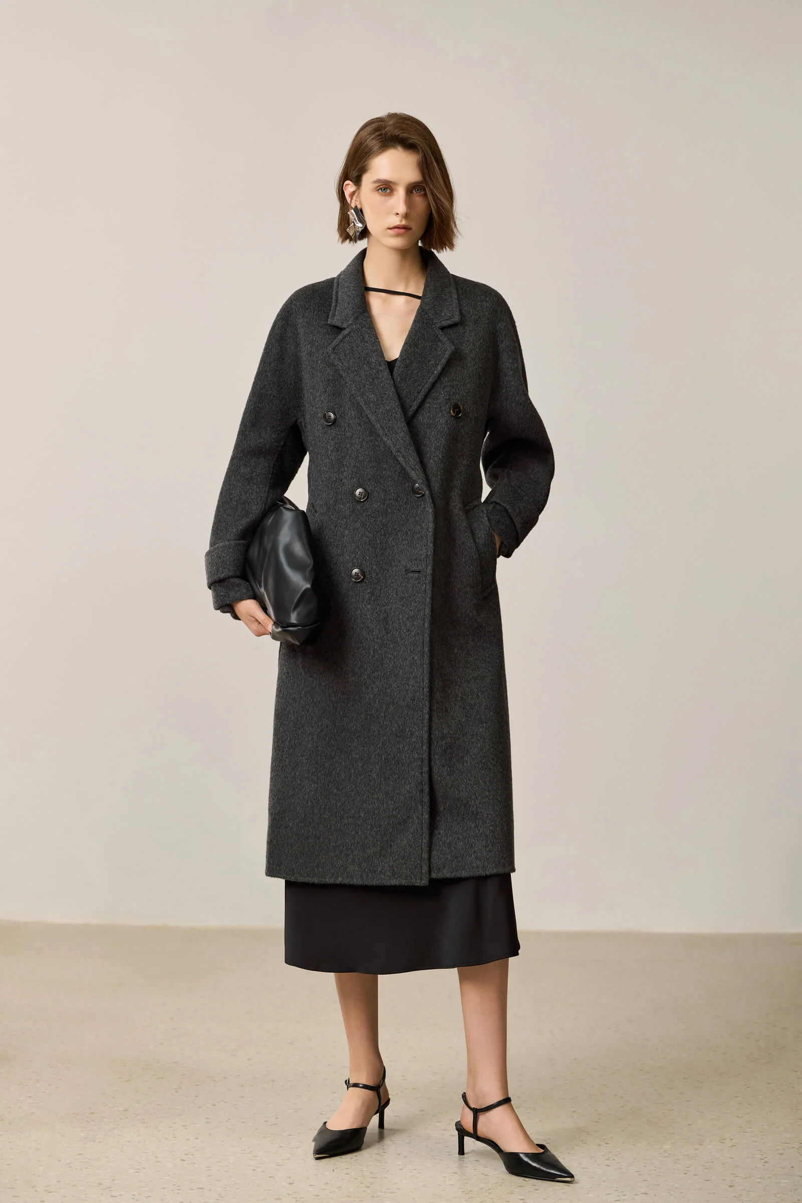 LILY Hepburn-Style Premium Double-Faced Wool Coat - Image 3