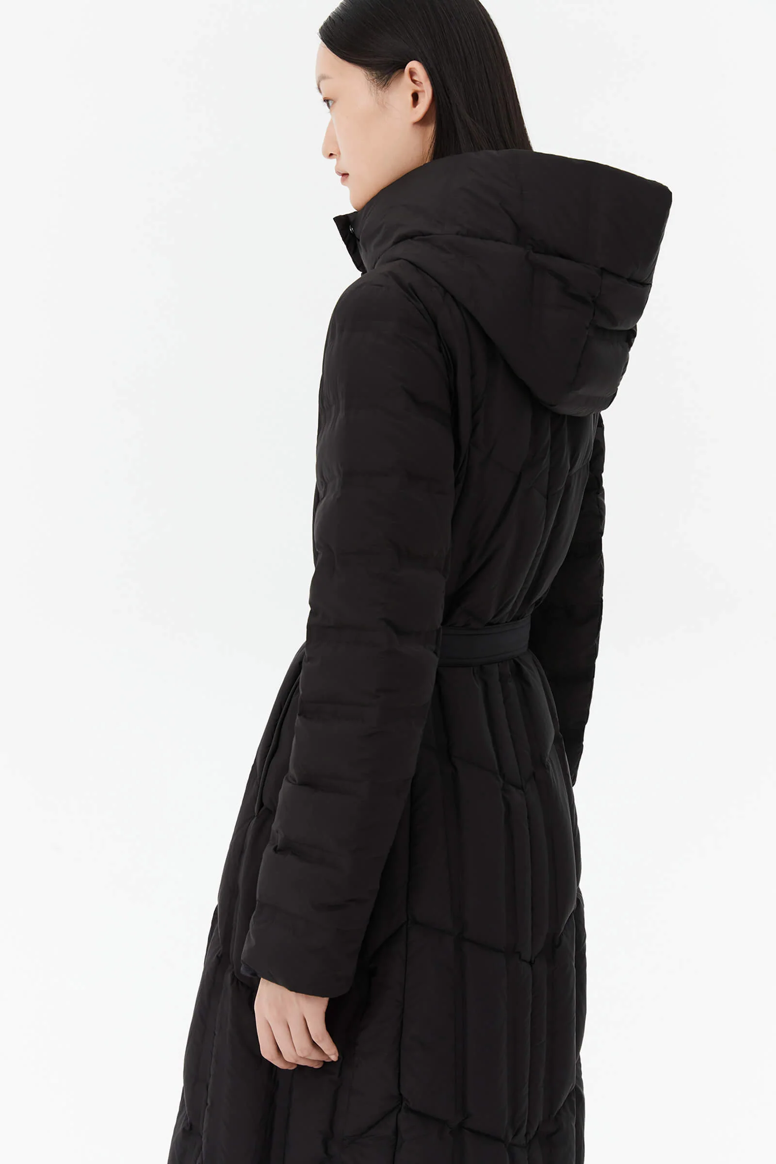 LILY Hooded Goose Down Long Down Coat - Image 17