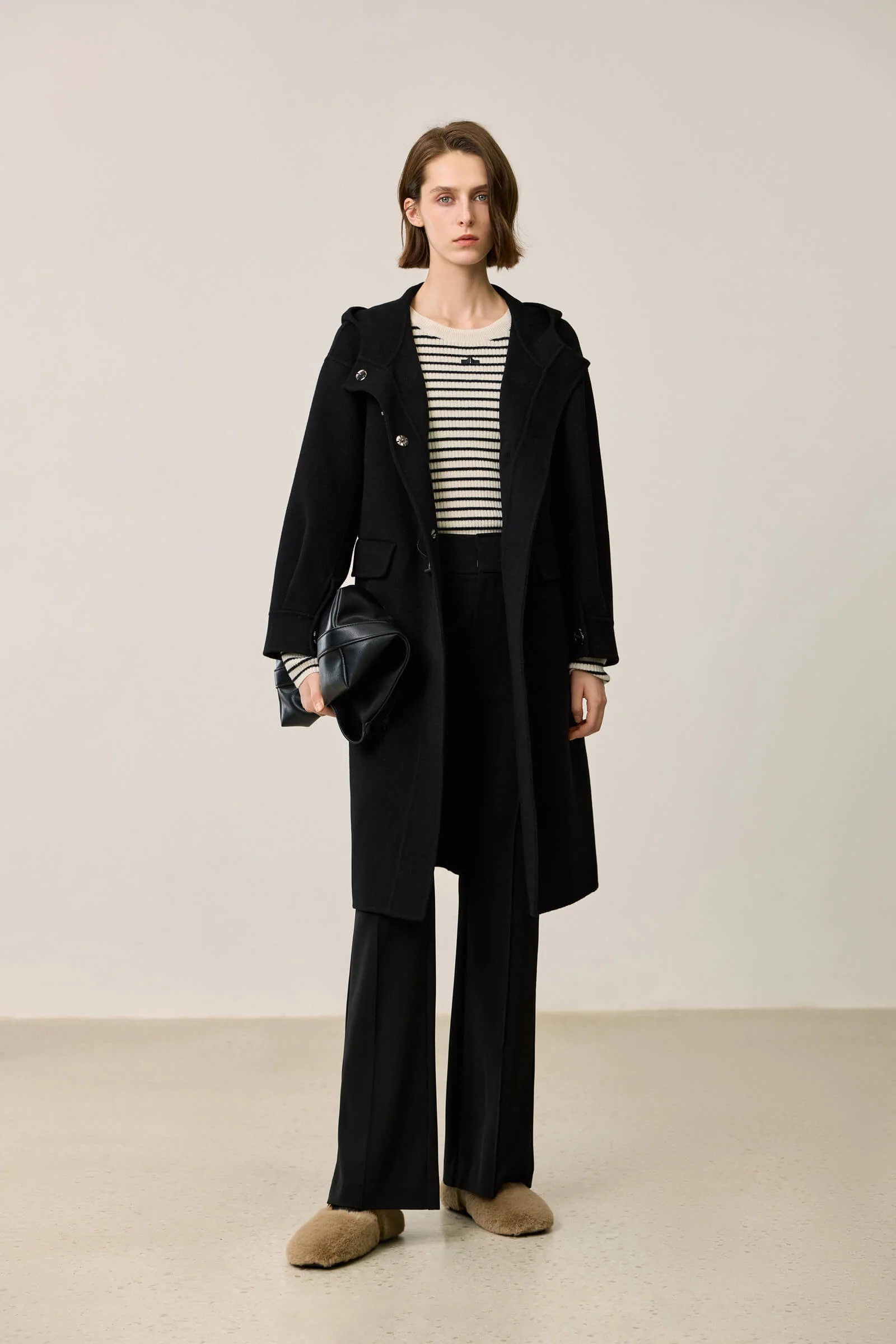 LILY Lambswool Collegiate Duffle Wool Coat - Image 3