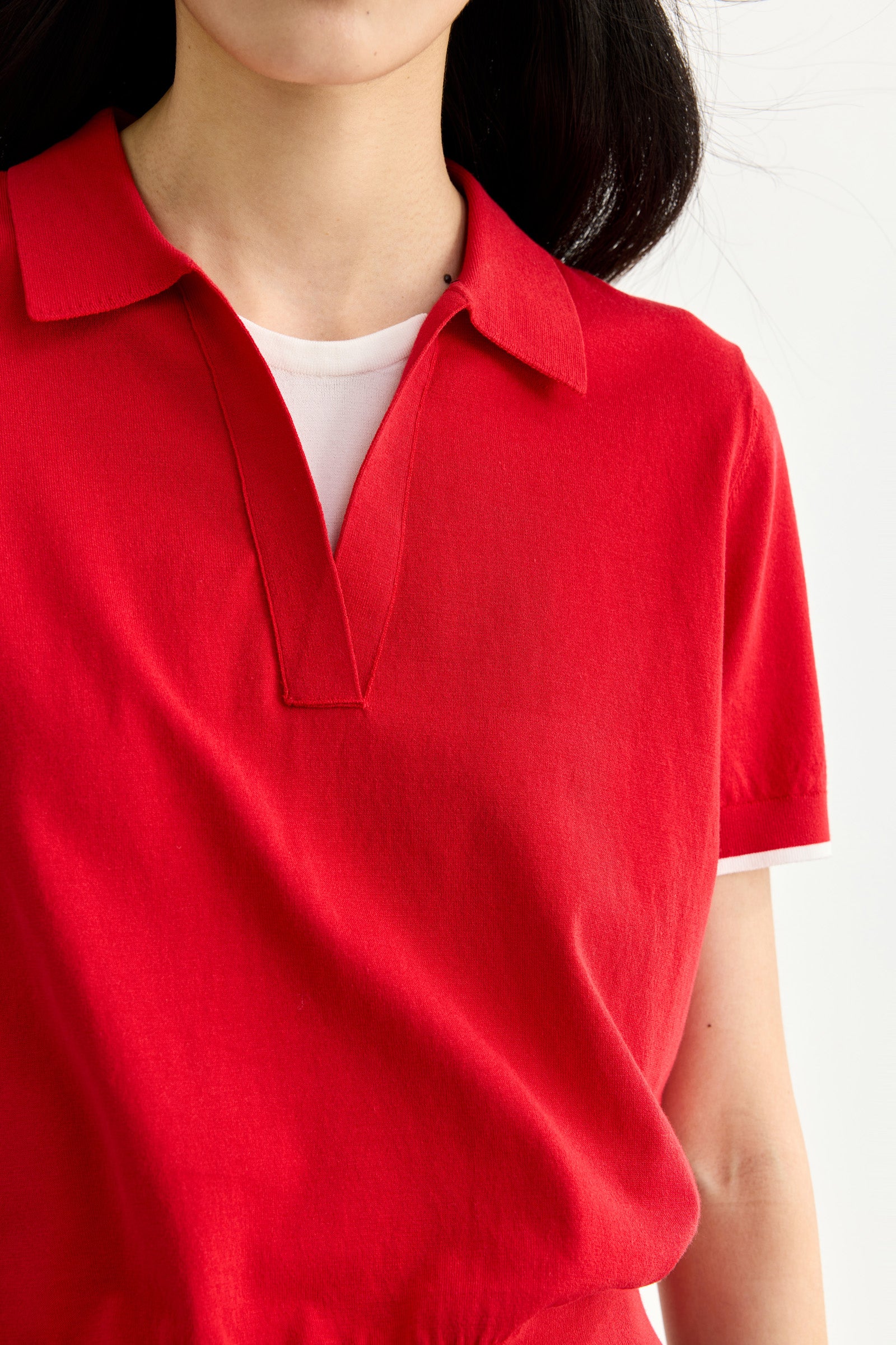 LILY Layered Look Collared Knit Top - Image 6