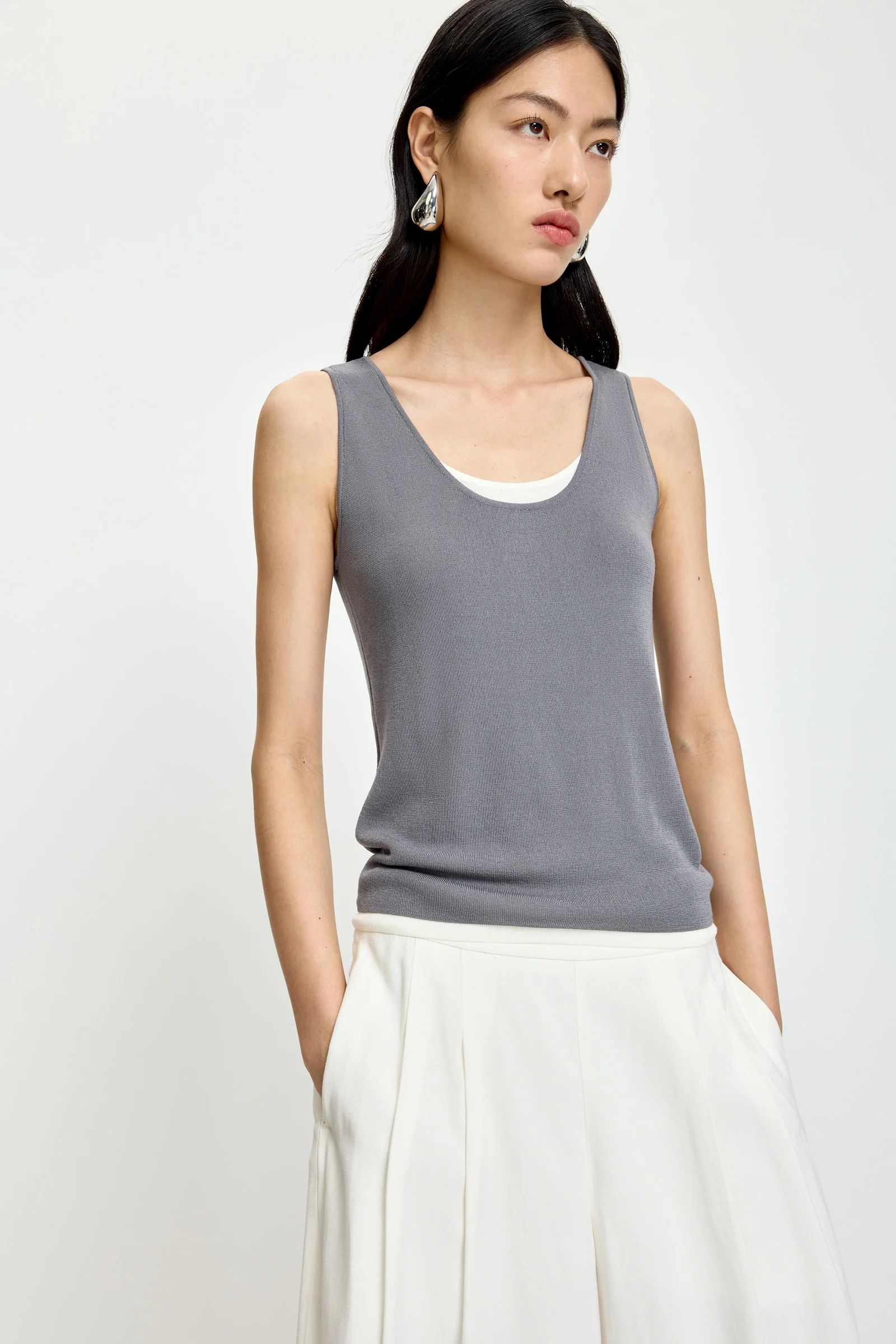 LILY Layered Look Knit Vest - Image 7