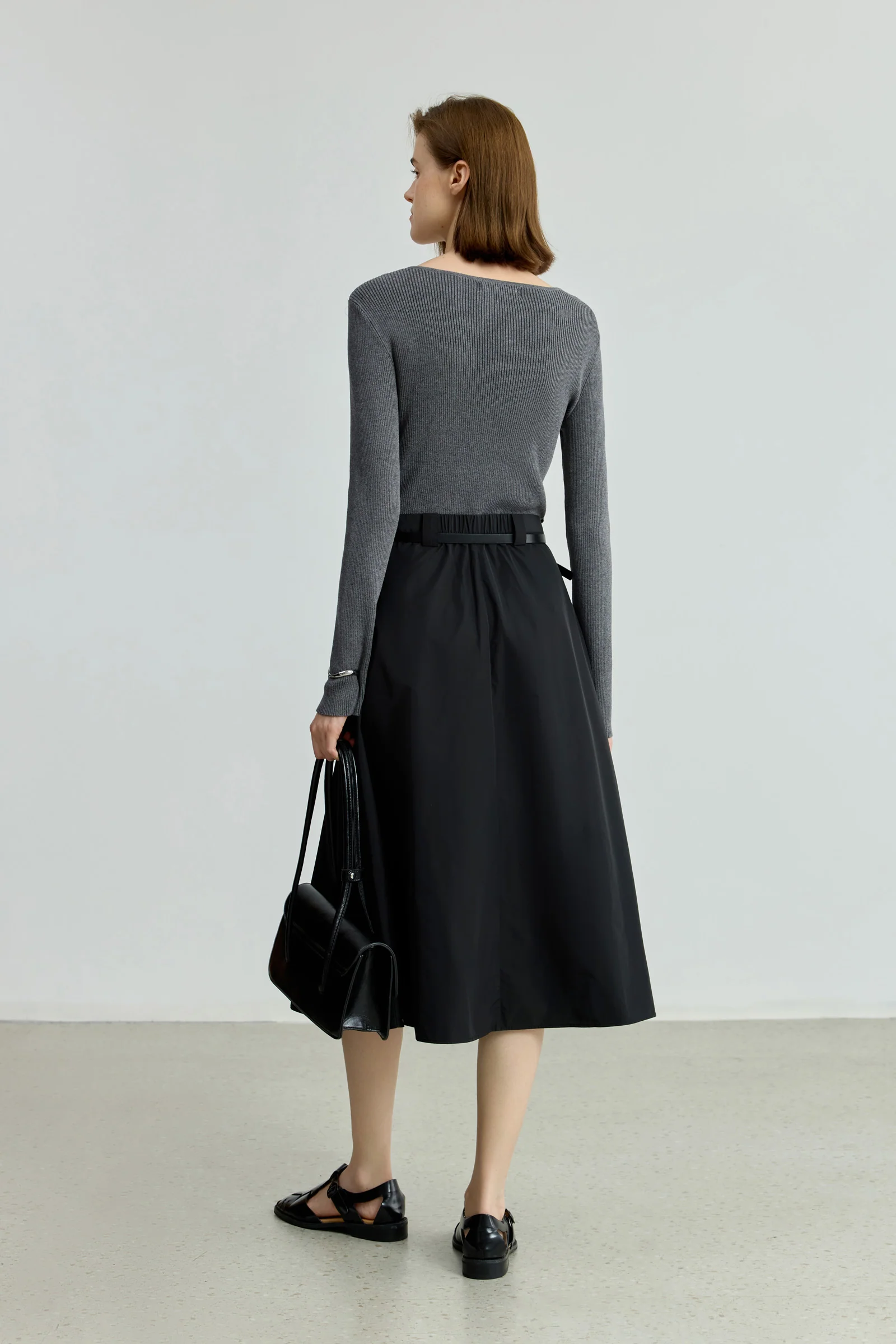 LILY Layered Look V-Neck Long Sleeve Dress - Image 4