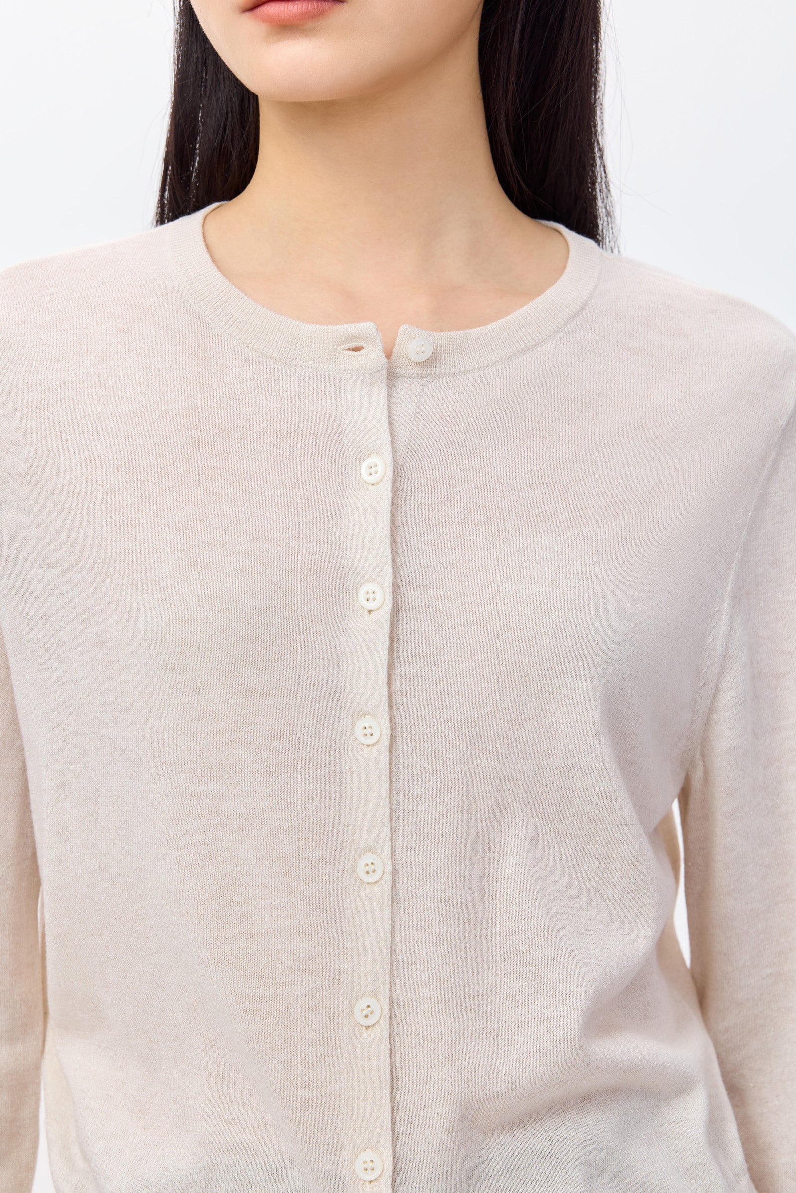 LILY Lightweight Wool-Blend Cardigan - Image 13