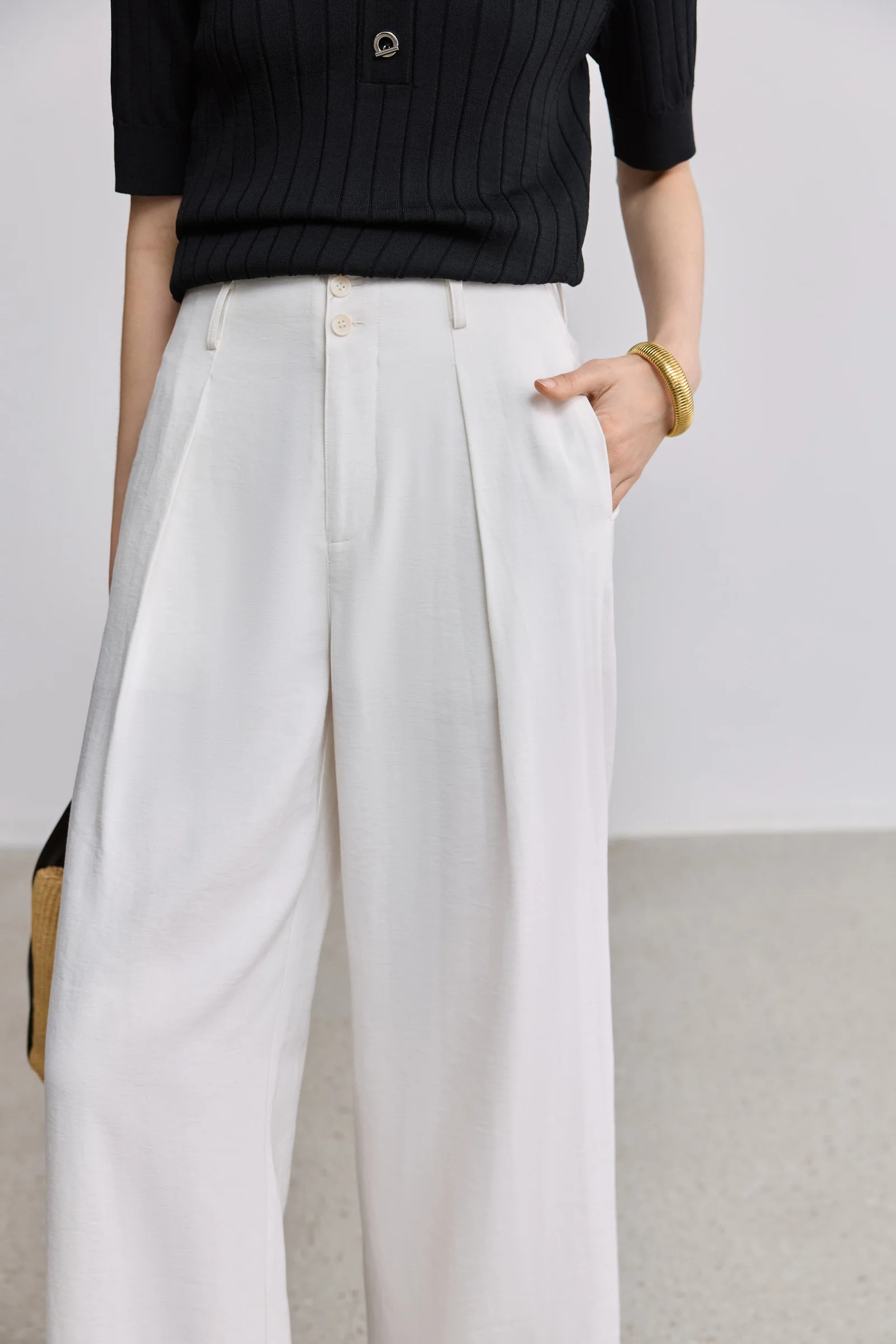 LILY Linen Blend Straight-Leg Pants - Image 5