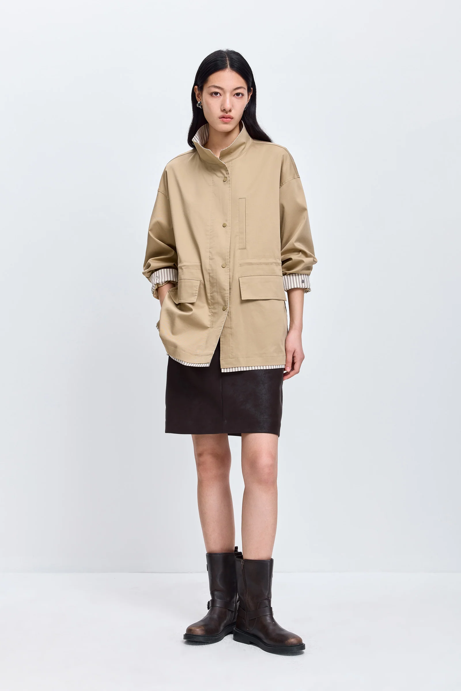 LILY Lyocell Belted Trench Coat - Image 2