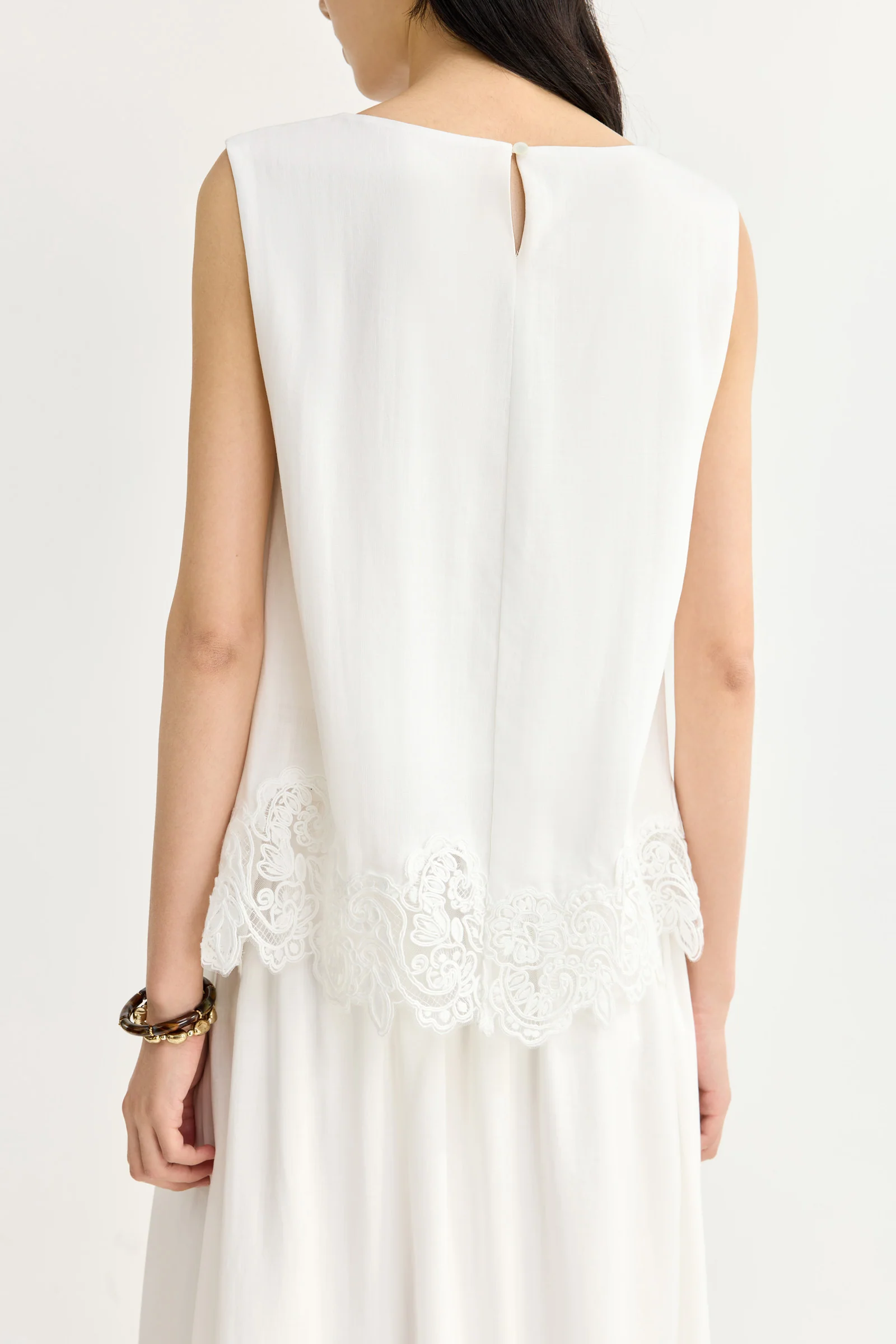 LILY Lyocell Lace Sleeveless Blouse - Image 6
