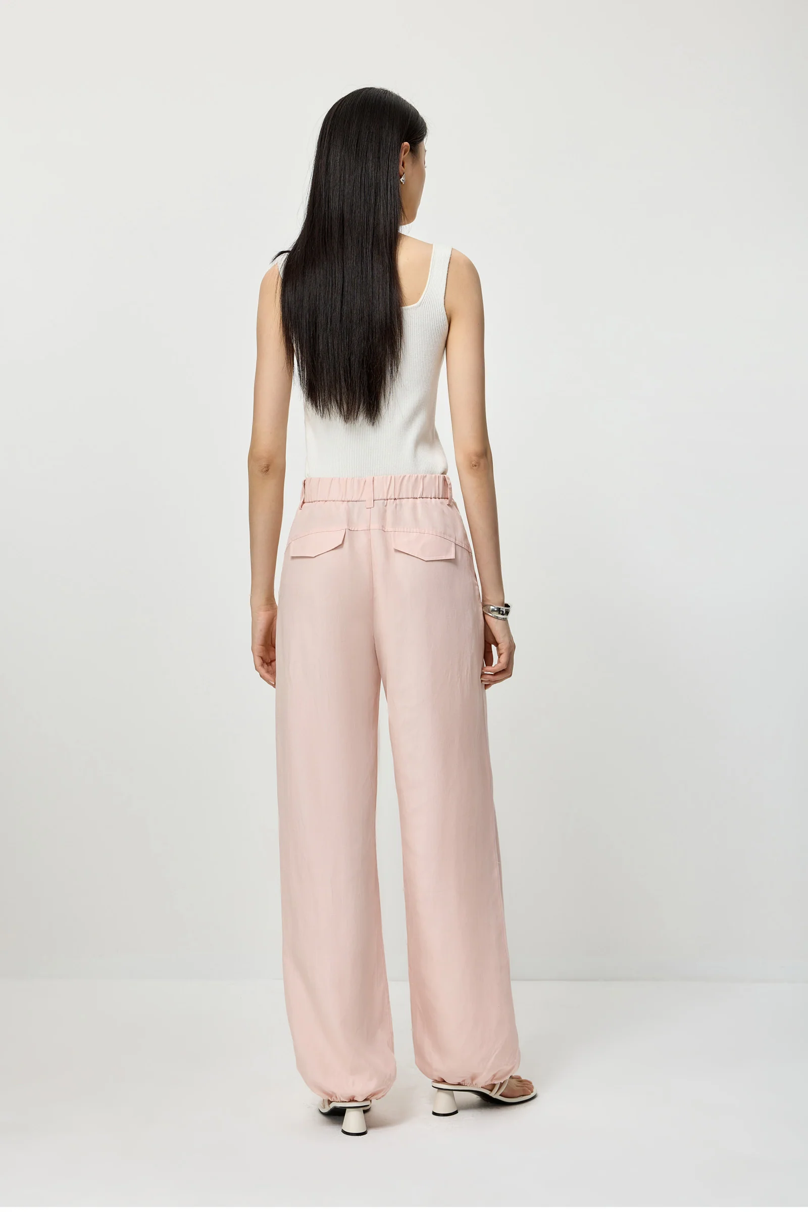 LILY Lyocell-Linen Relaxed Straight Pants - Image 3