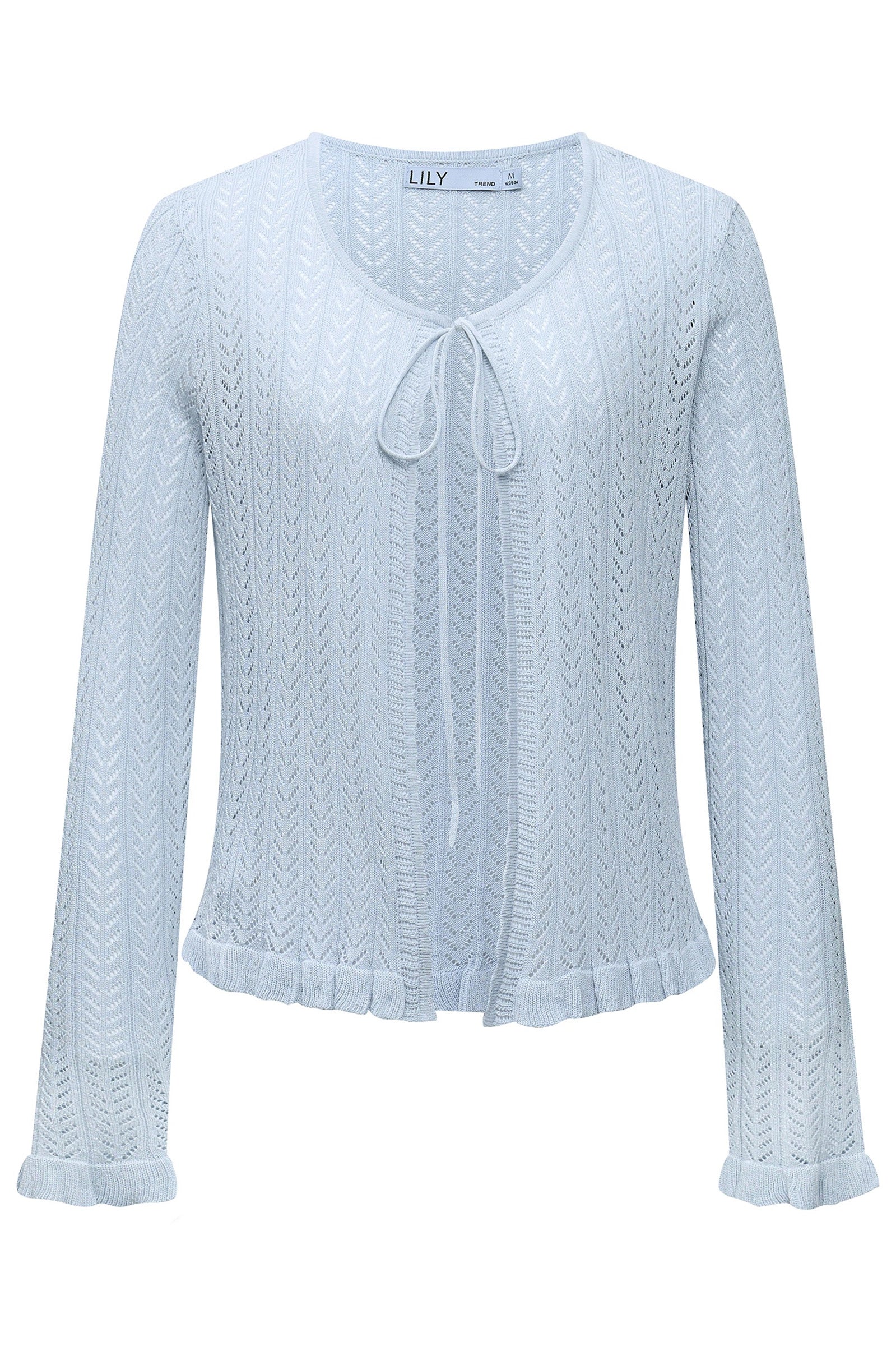 LILY Lyocell-Linen Tie-Front Knit Cardigan - Image 7