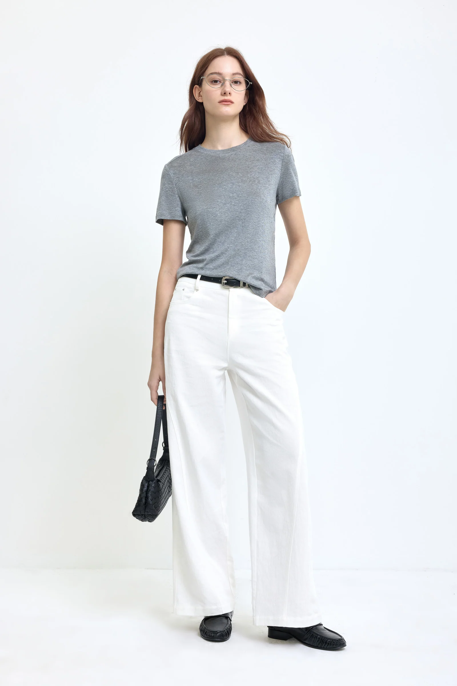 LILY Lyocell-Wool Crewneck Tee - Image 14