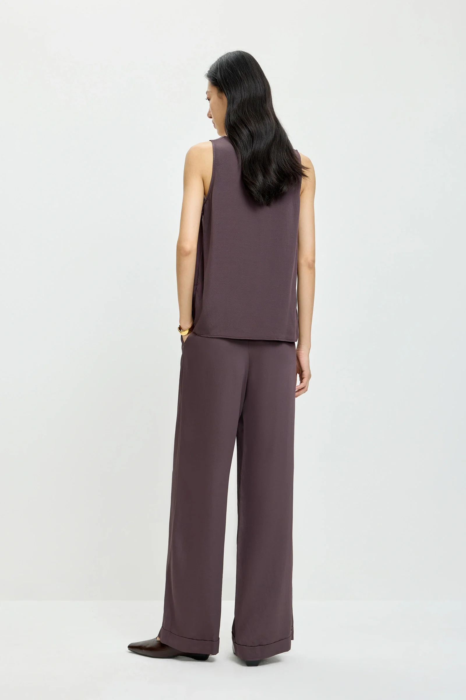 LILY Lyocell-Wool Straight-Leg Trousers - Image 3