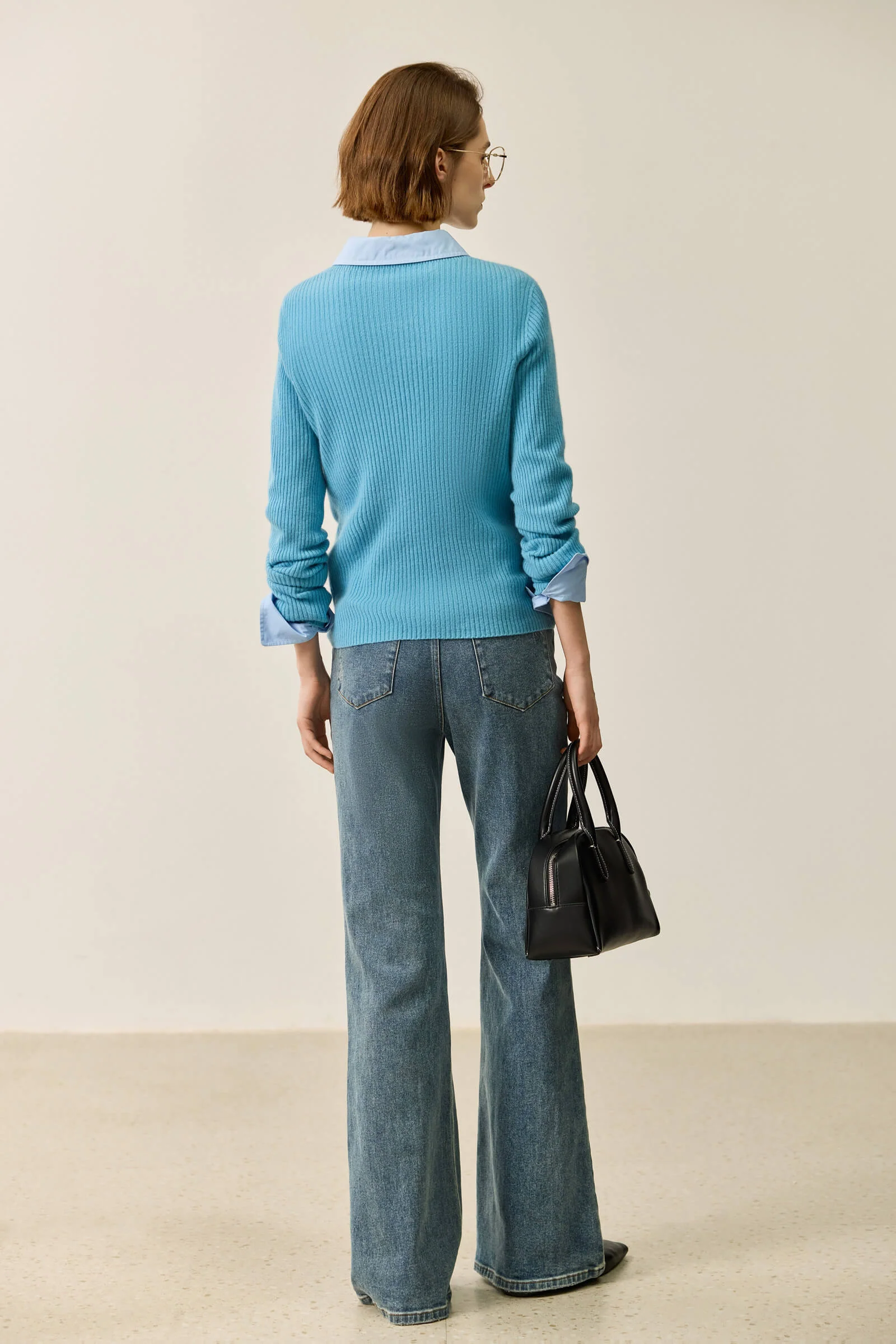 LILY Merino Lambswool Crewneck Versatile Sweater - Image 3