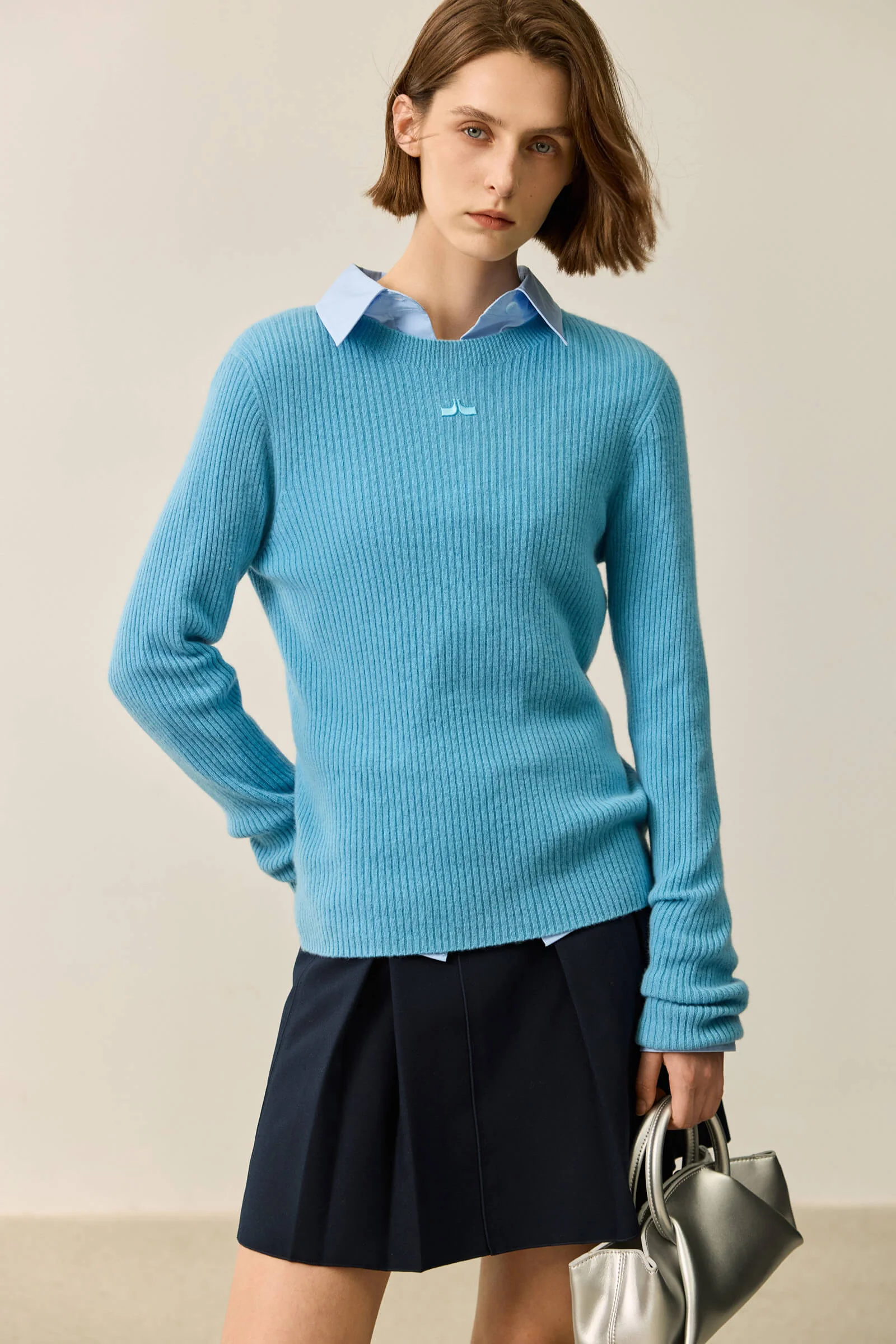 LILY Merino Lambswool Crewneck Versatile Sweater - Image 4