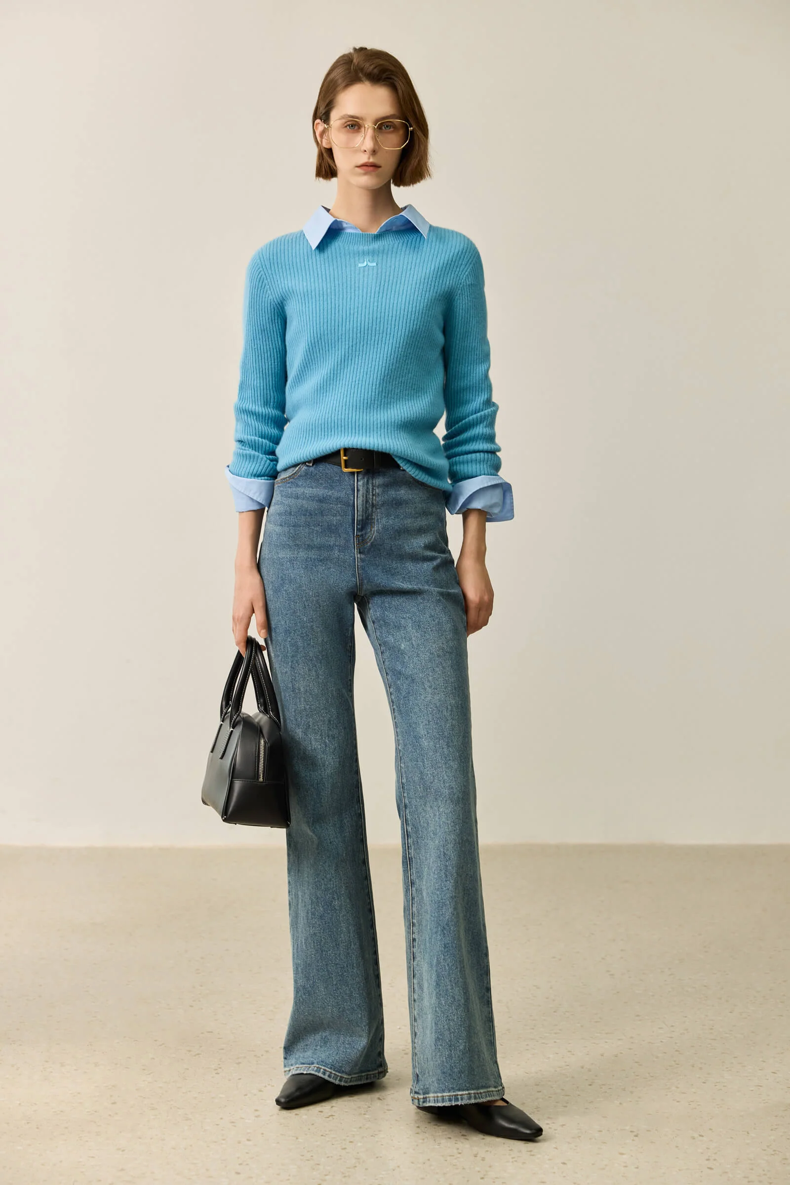 LILY Merino Lambswool Crewneck Versatile Sweater - Image 8