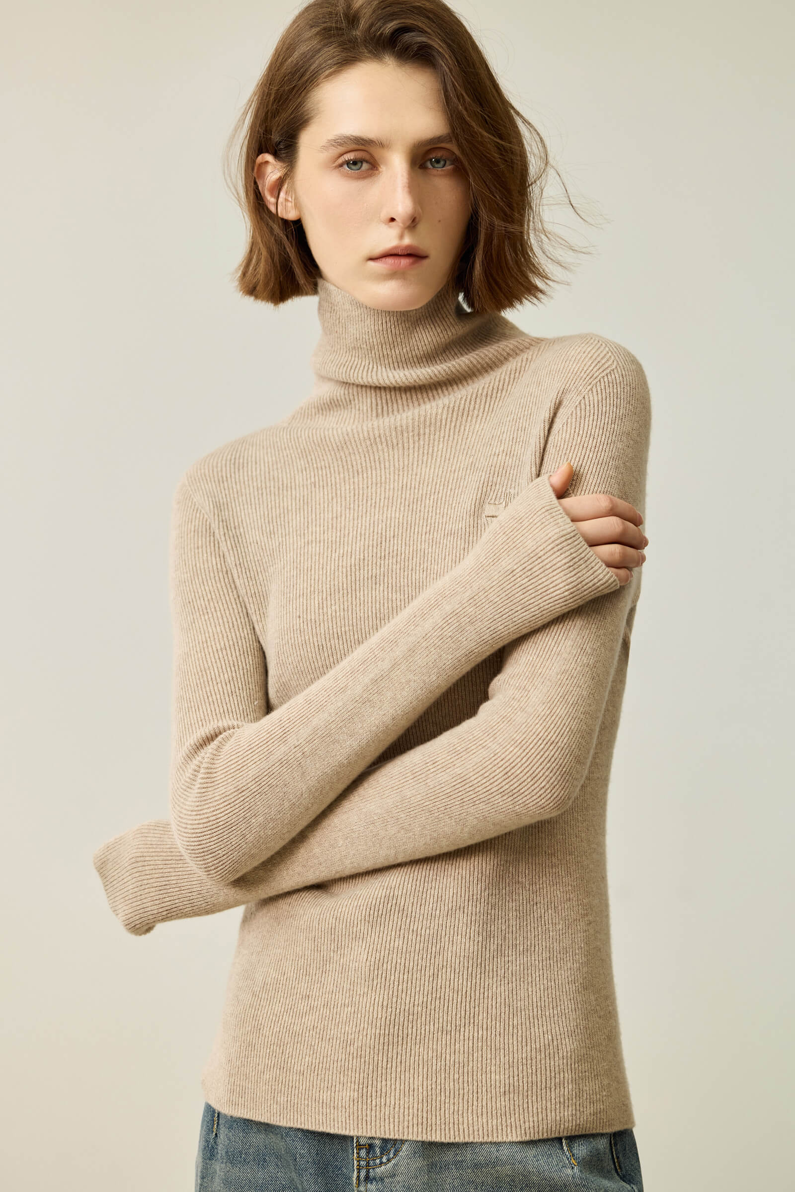 LILY Merino Wool Slouchy Turtleneck Sweater - Image 17