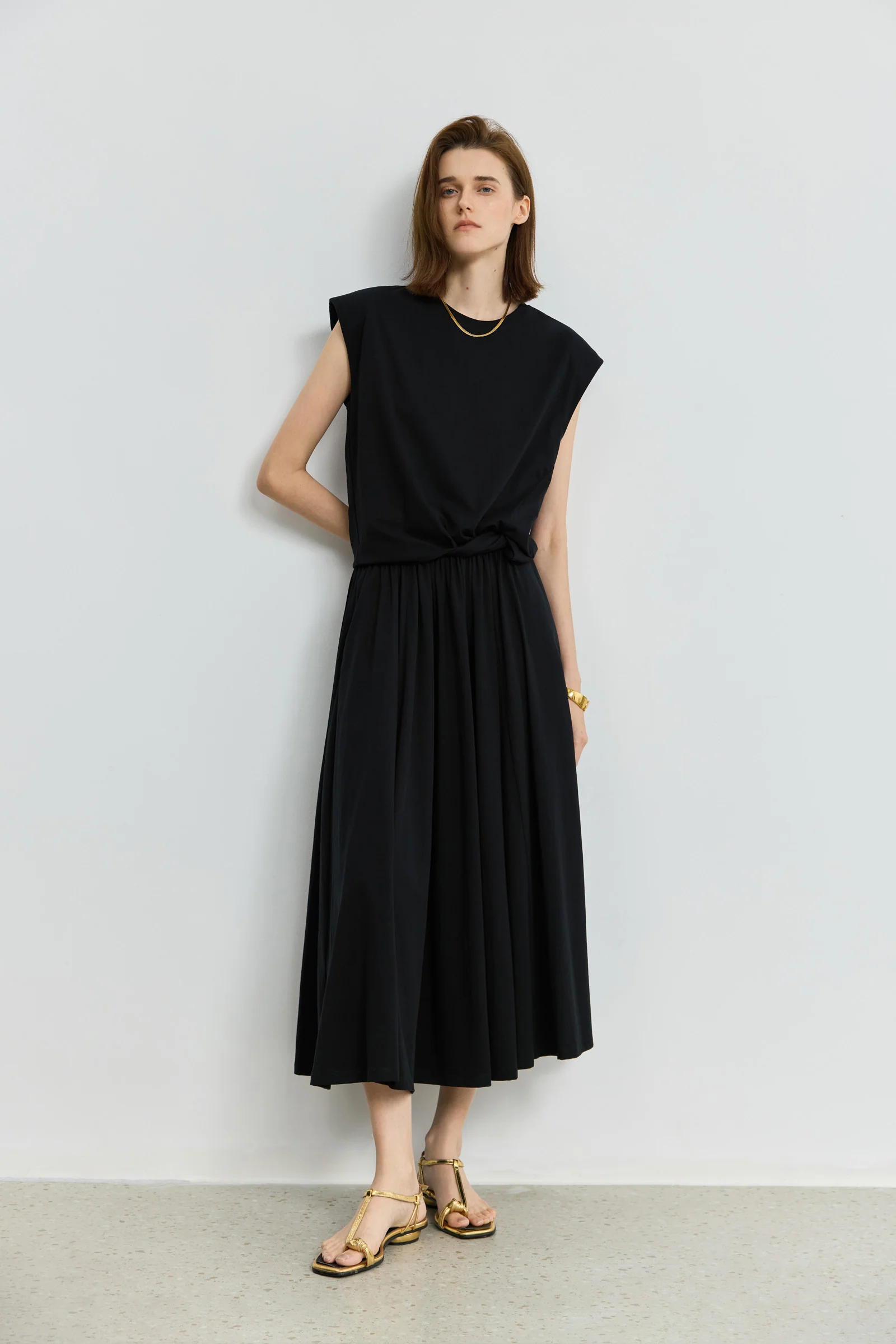 LILY Minimalist Flowy Versatile Midi Skirt - Image 5