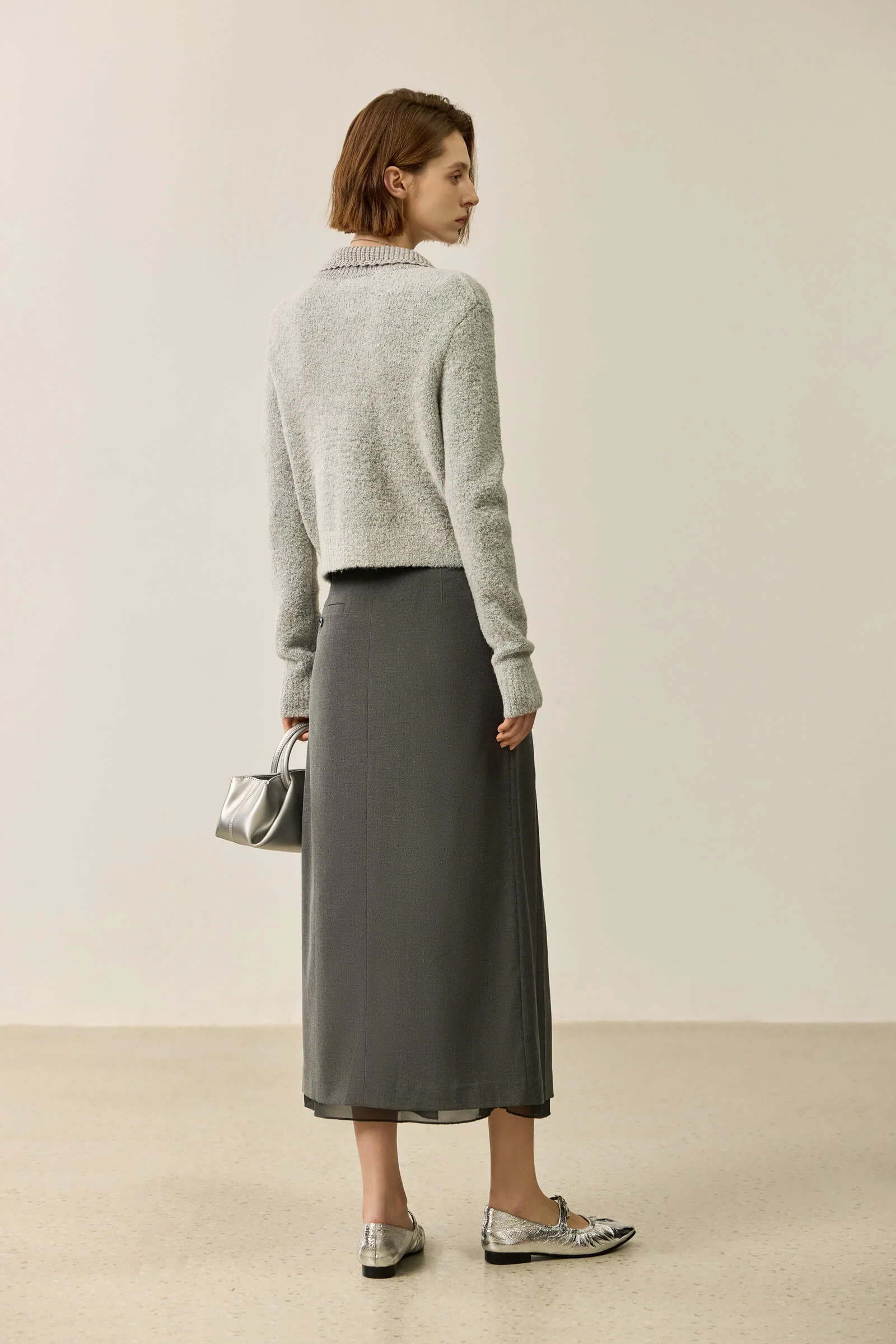 LILY Minimalist Slim Fit Knit Cardigan - Image 3
