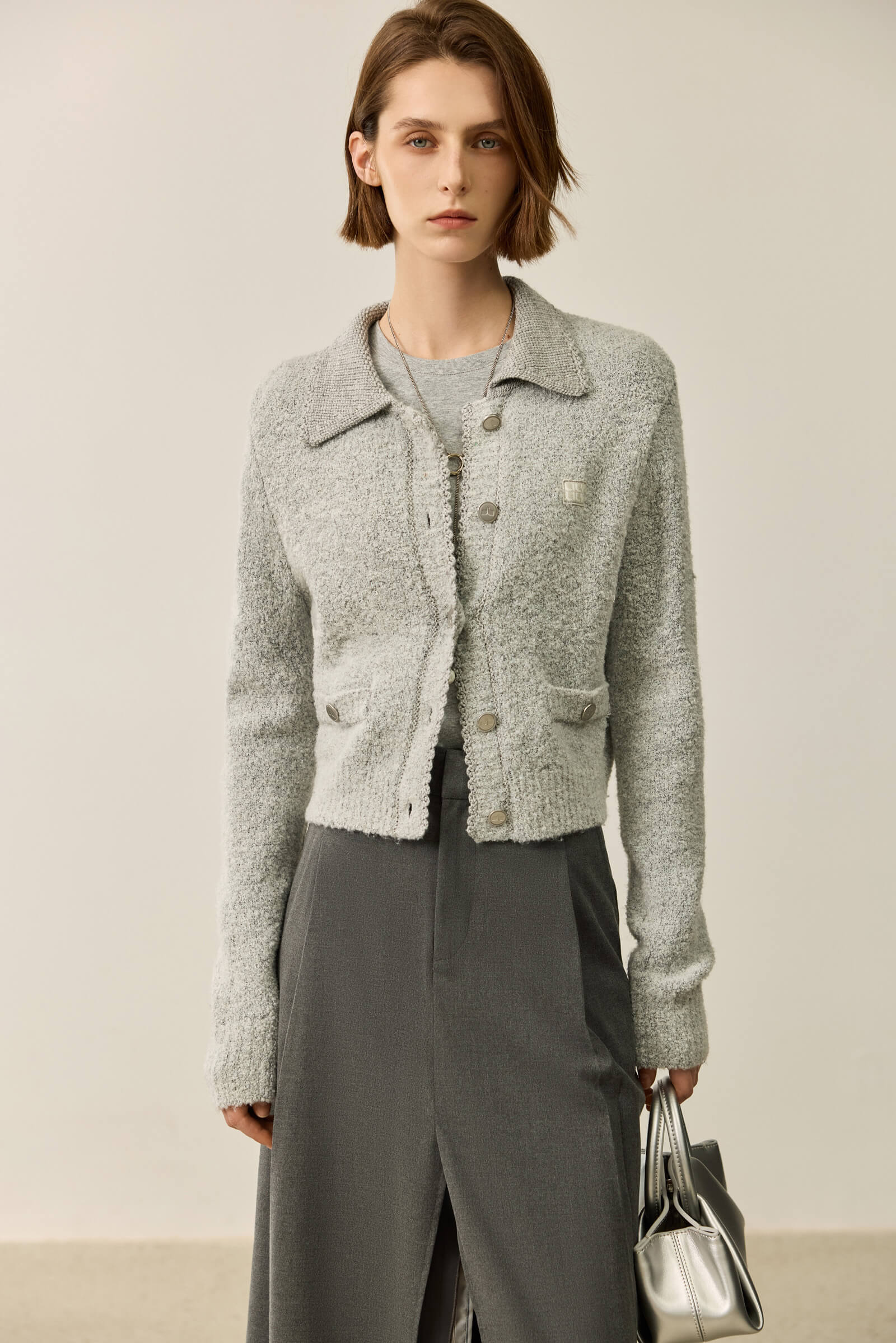 LILY Minimalist Slim Fit Knit Cardigan - Image 5