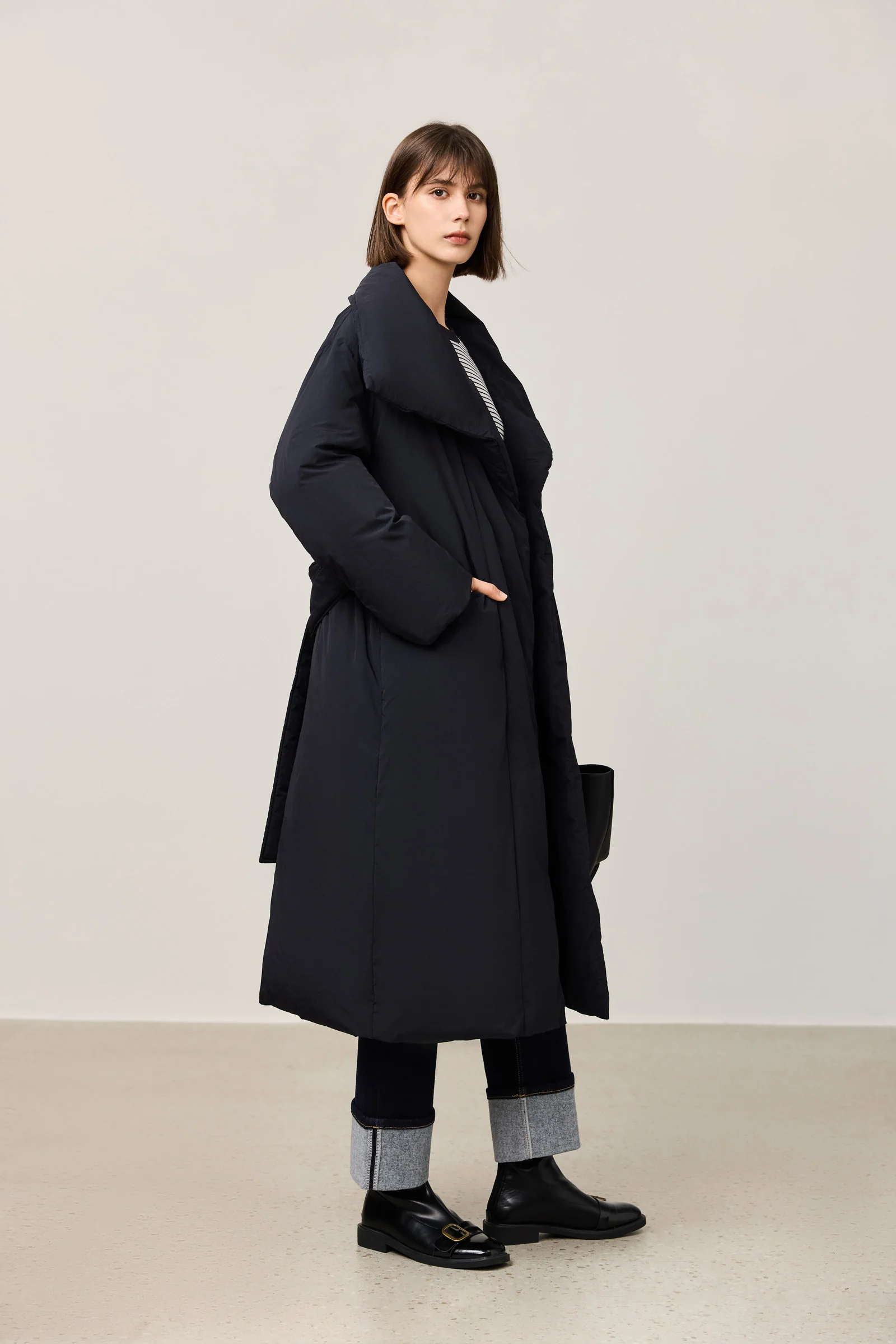 LILY Minimalist Stand Collar 90% Down Jacket - Image 3