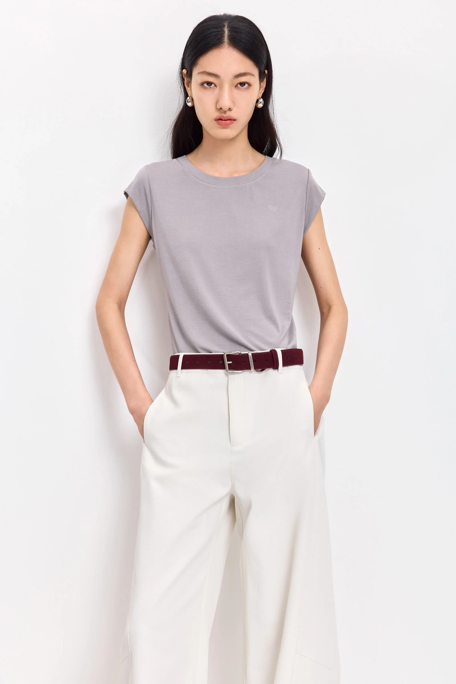 LILY Modal-Blend Puff-Sleeve Tee - Image 13