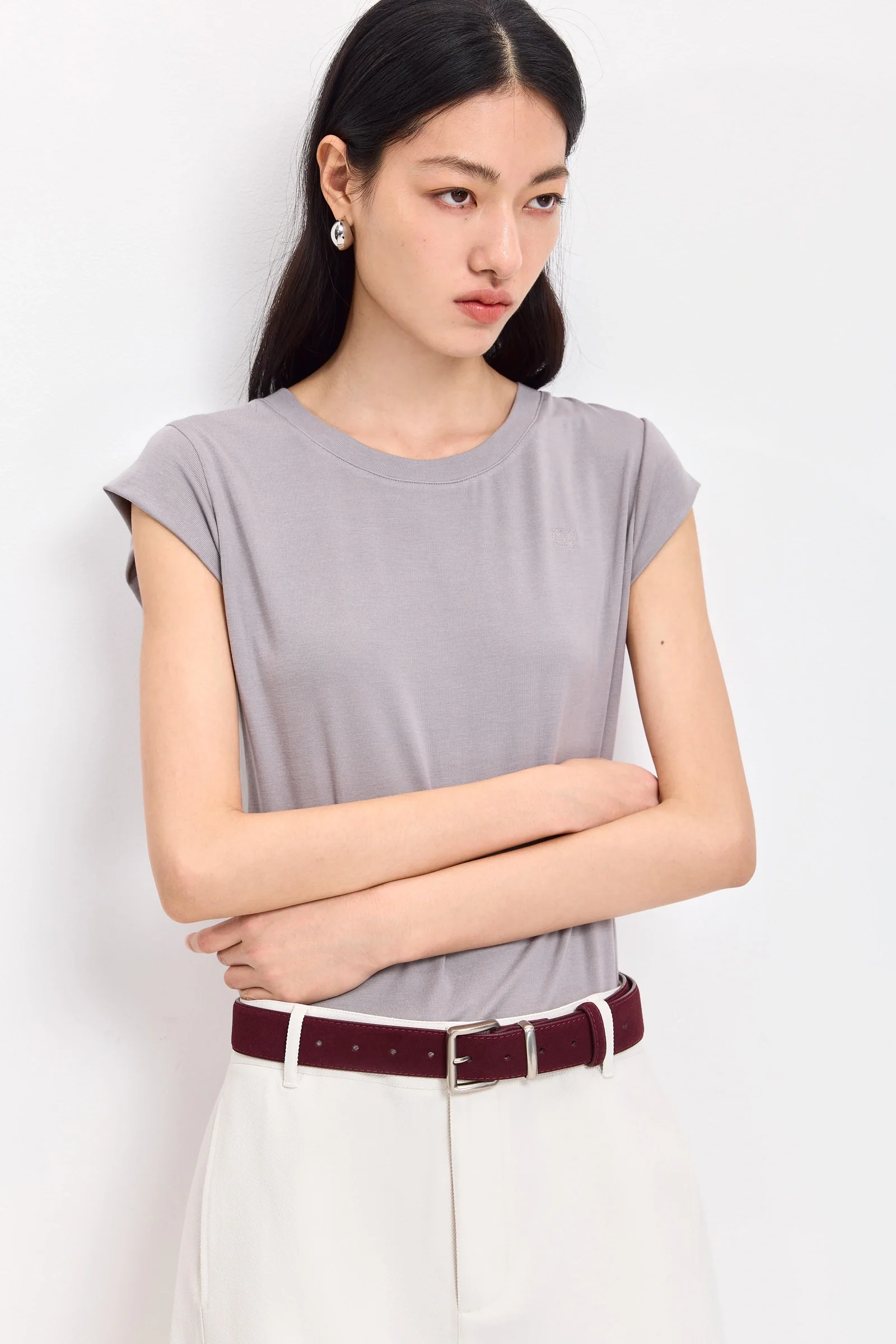 LILY Modal-Blend Puff-Sleeve Tee - Image 16