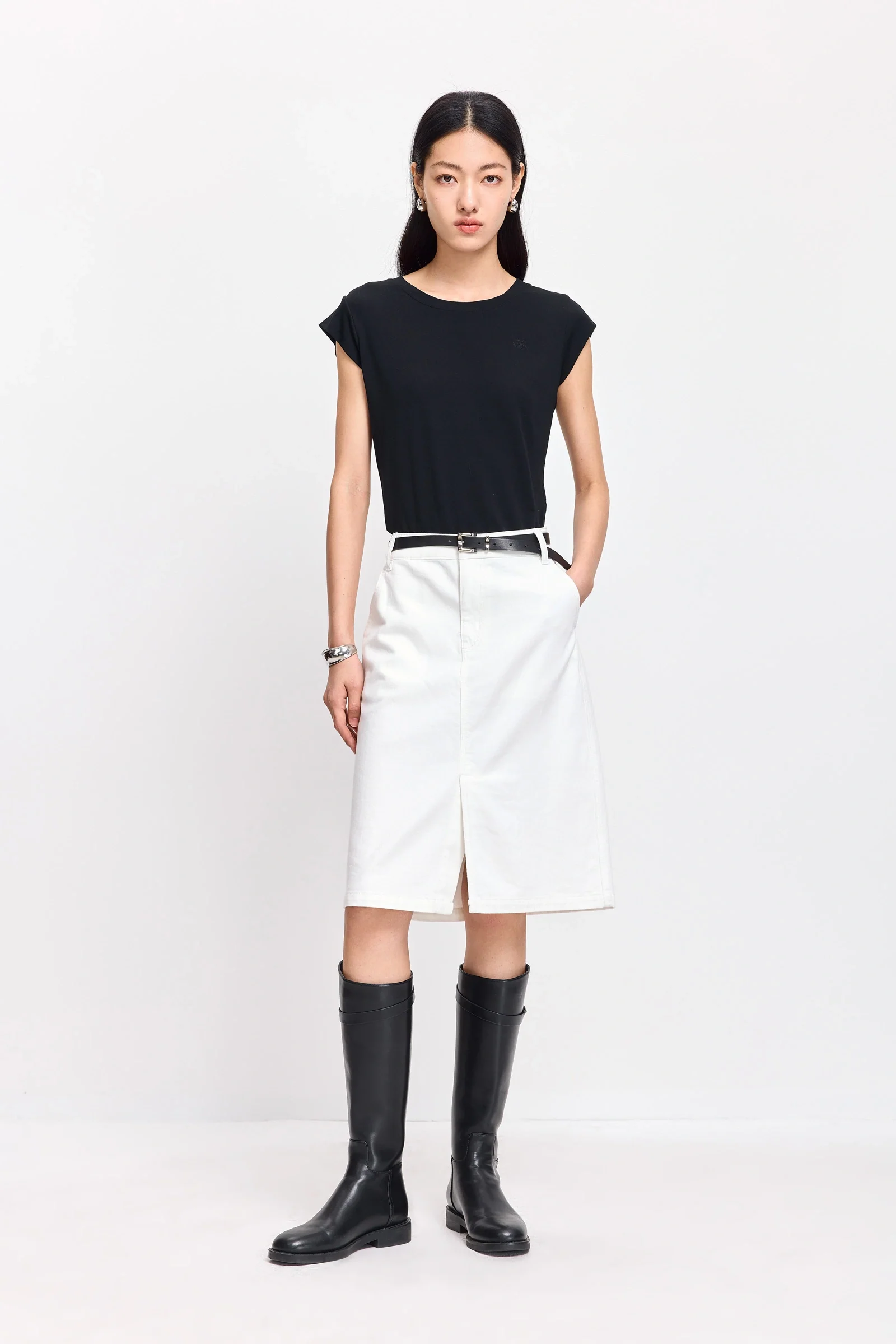 LILY Modal-Blend Puff-Sleeve Tee - Image 2