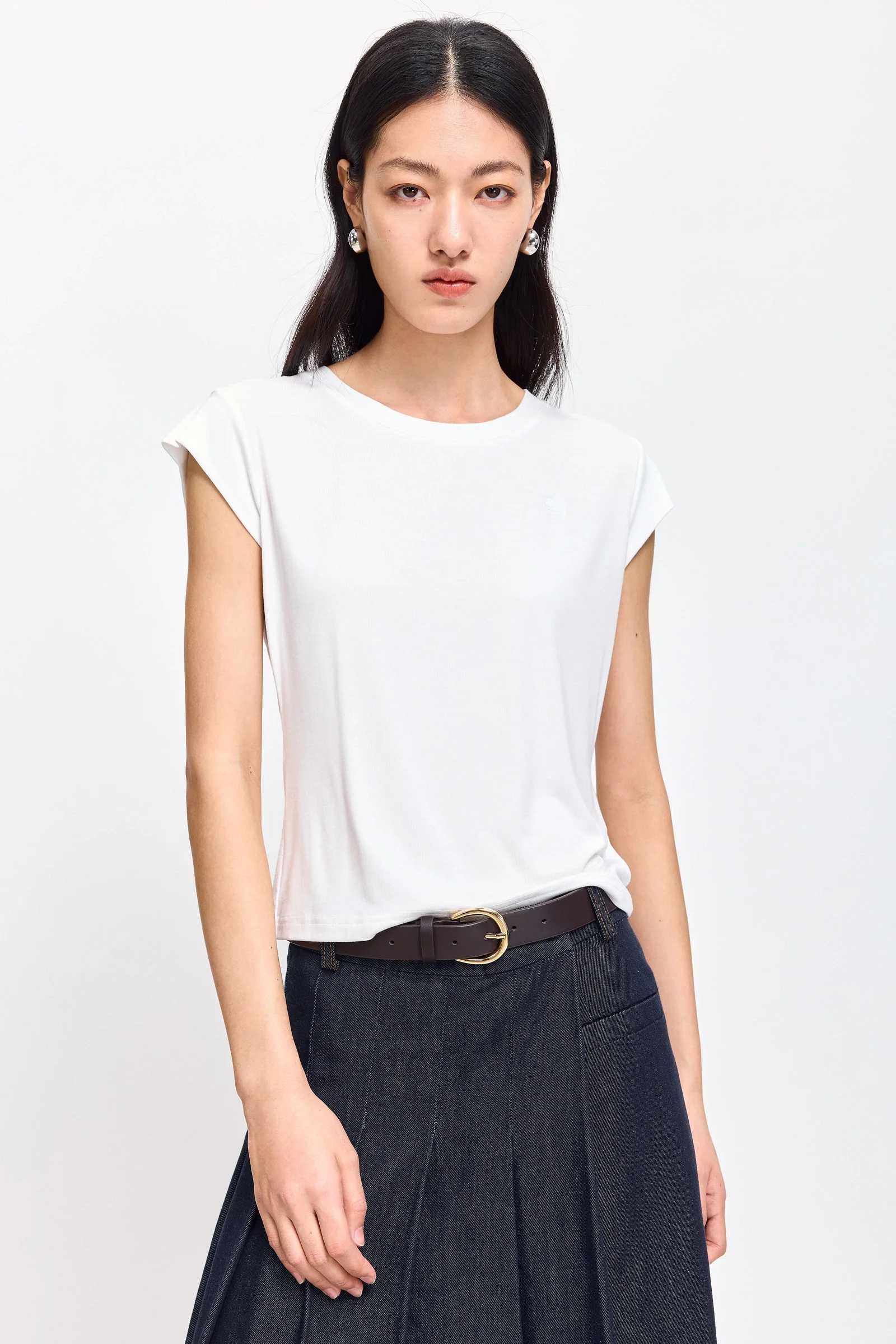 LILY Modal-Blend Puff-Sleeve Tee - Image 24